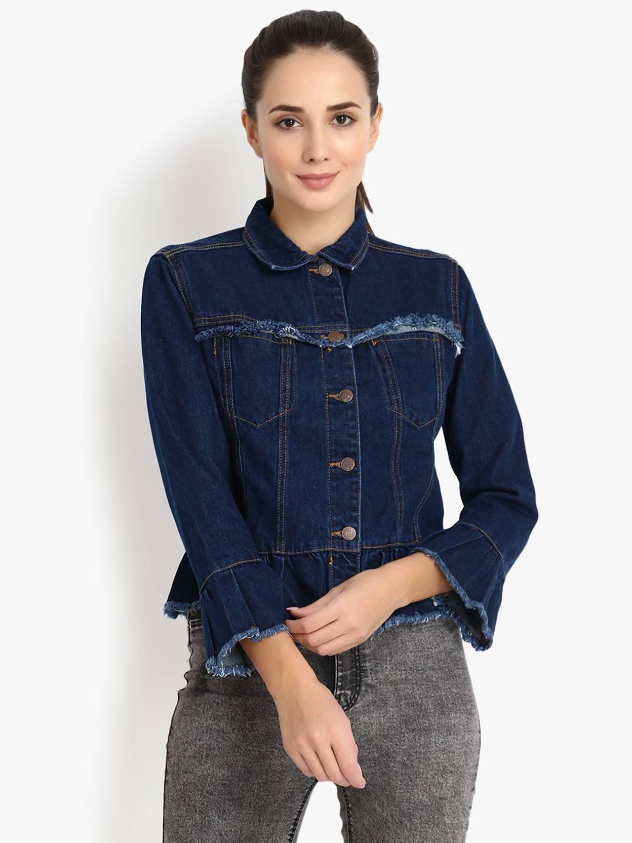 KOTTY Women Solid Denim Jacket