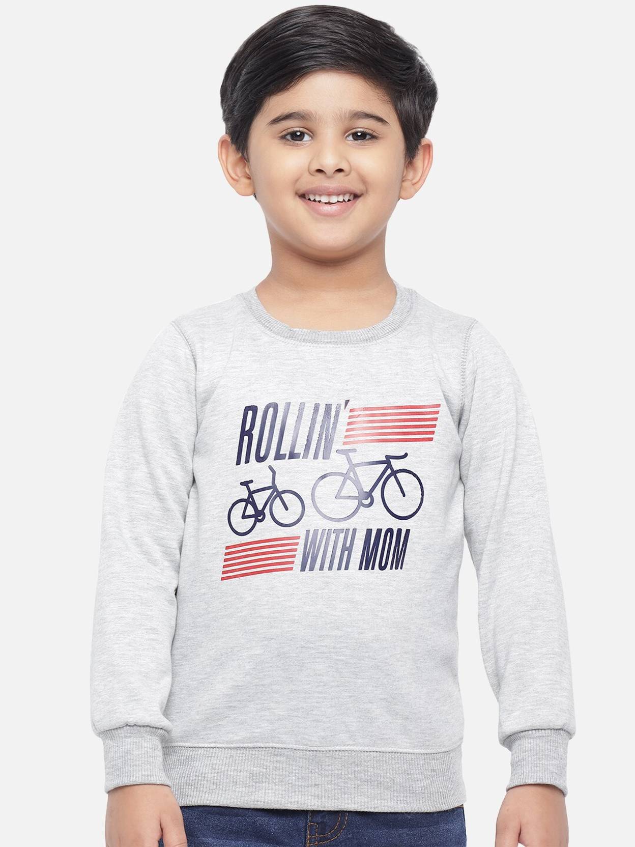 KOTY Boys Full Sleeve Printed Sweatshirt