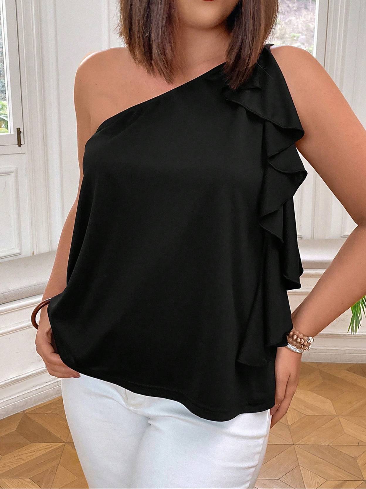 KOTTY Casual Sleeveless Solid Women Black Top