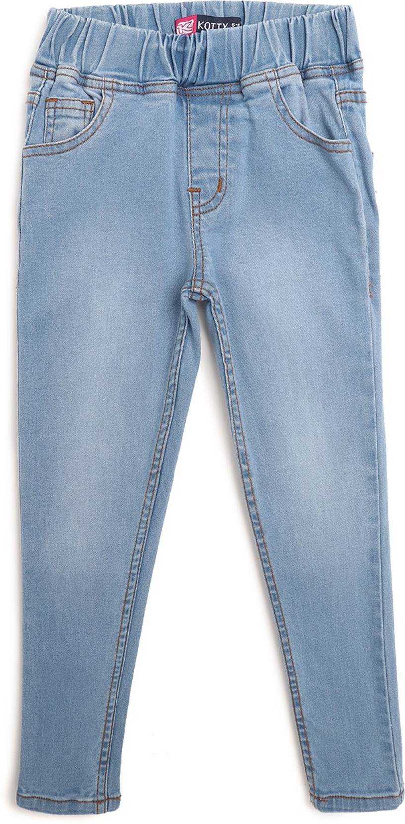 KOTTY Girls Regular Mid Rise Light Blue Jeans