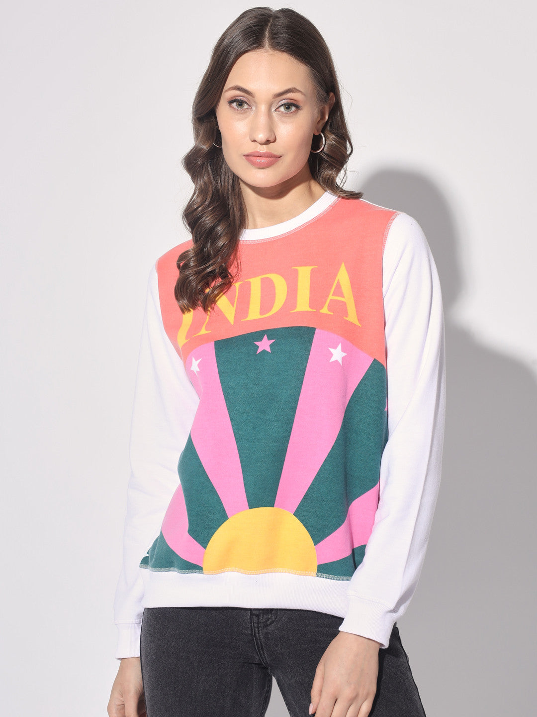 KOTTY Full Sleeve Graphic Print Women Sweatshirt