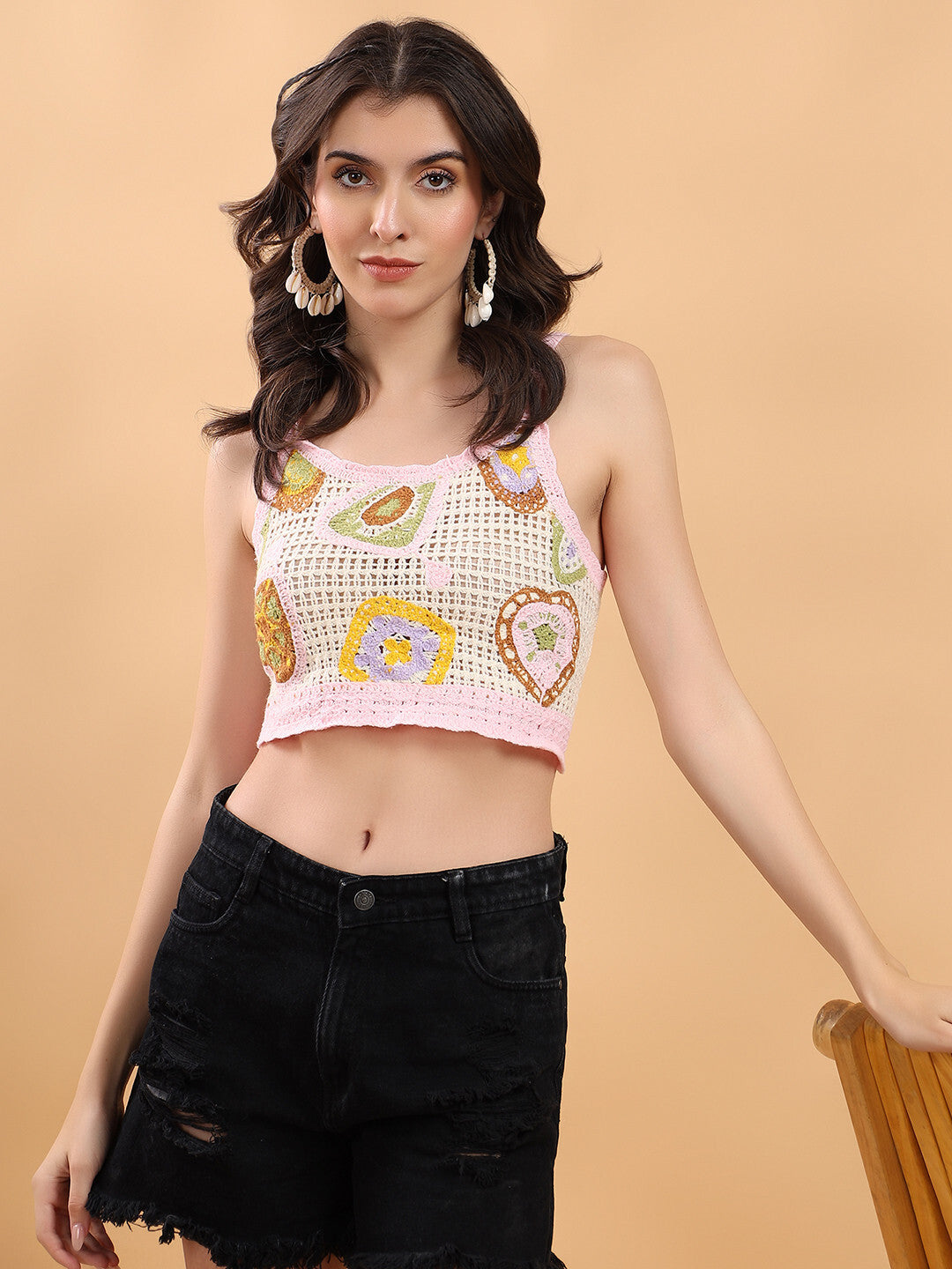 KOTTY Casual Embroidered Women Multicolor Top
