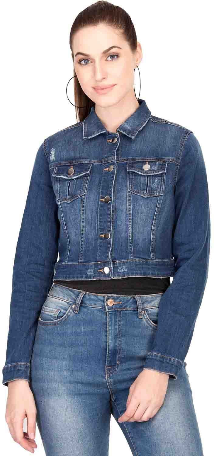 KOTTY Solid Denim Jacket For Women