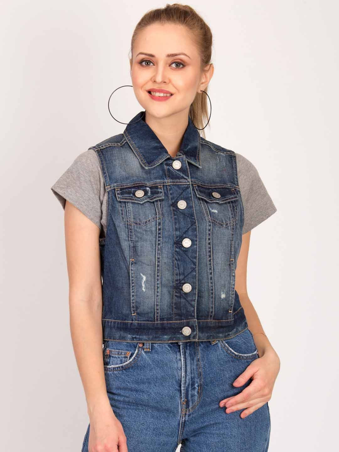 KOTTY Plain Denim Jacket For Women