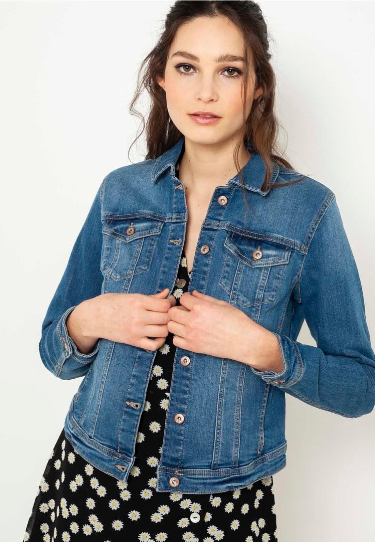 KOTTY Blue Solid Women Denim Jacket - KTTDENIMJACKET232L