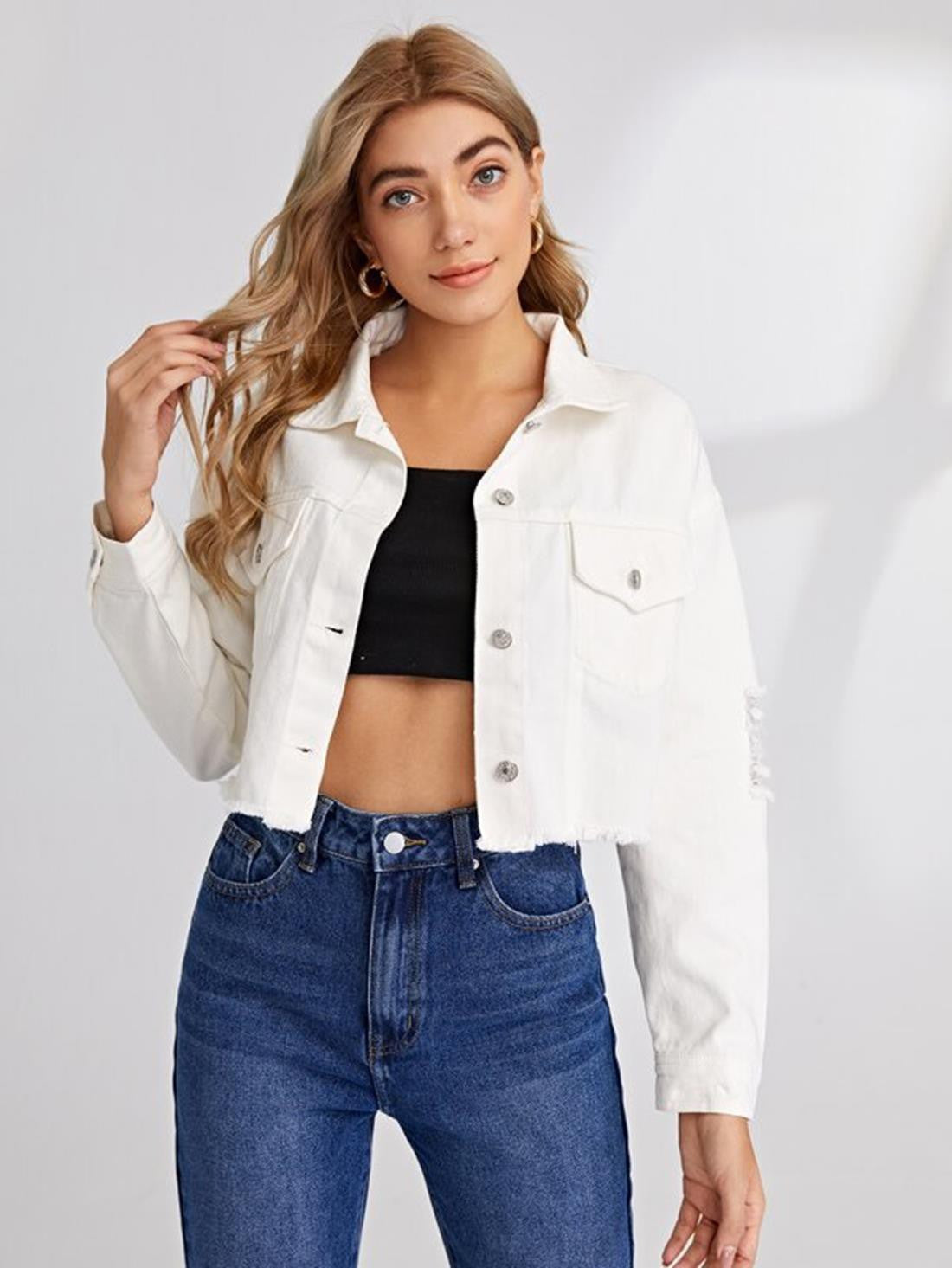 KOTTY Women Solid Denim Jacket