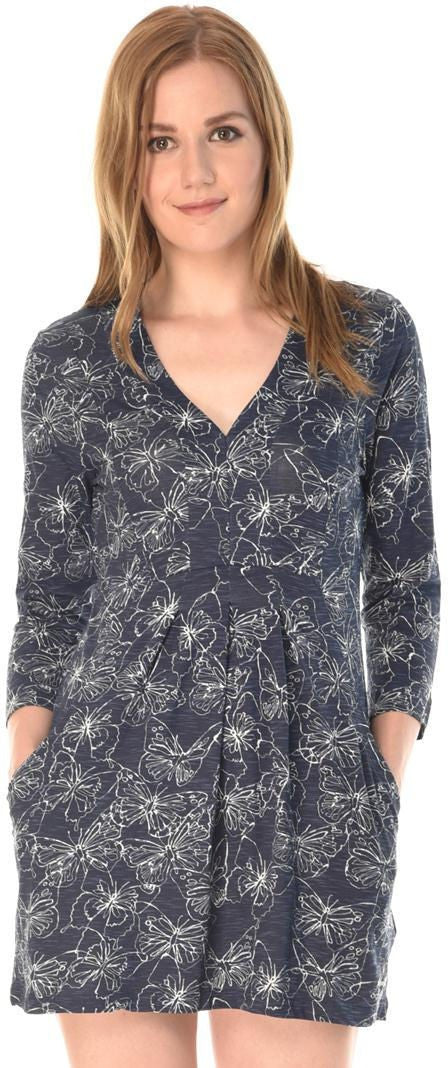 KOTTY Women's Abstract Printed Shoulder Straps Fit and Flare Midi Dress