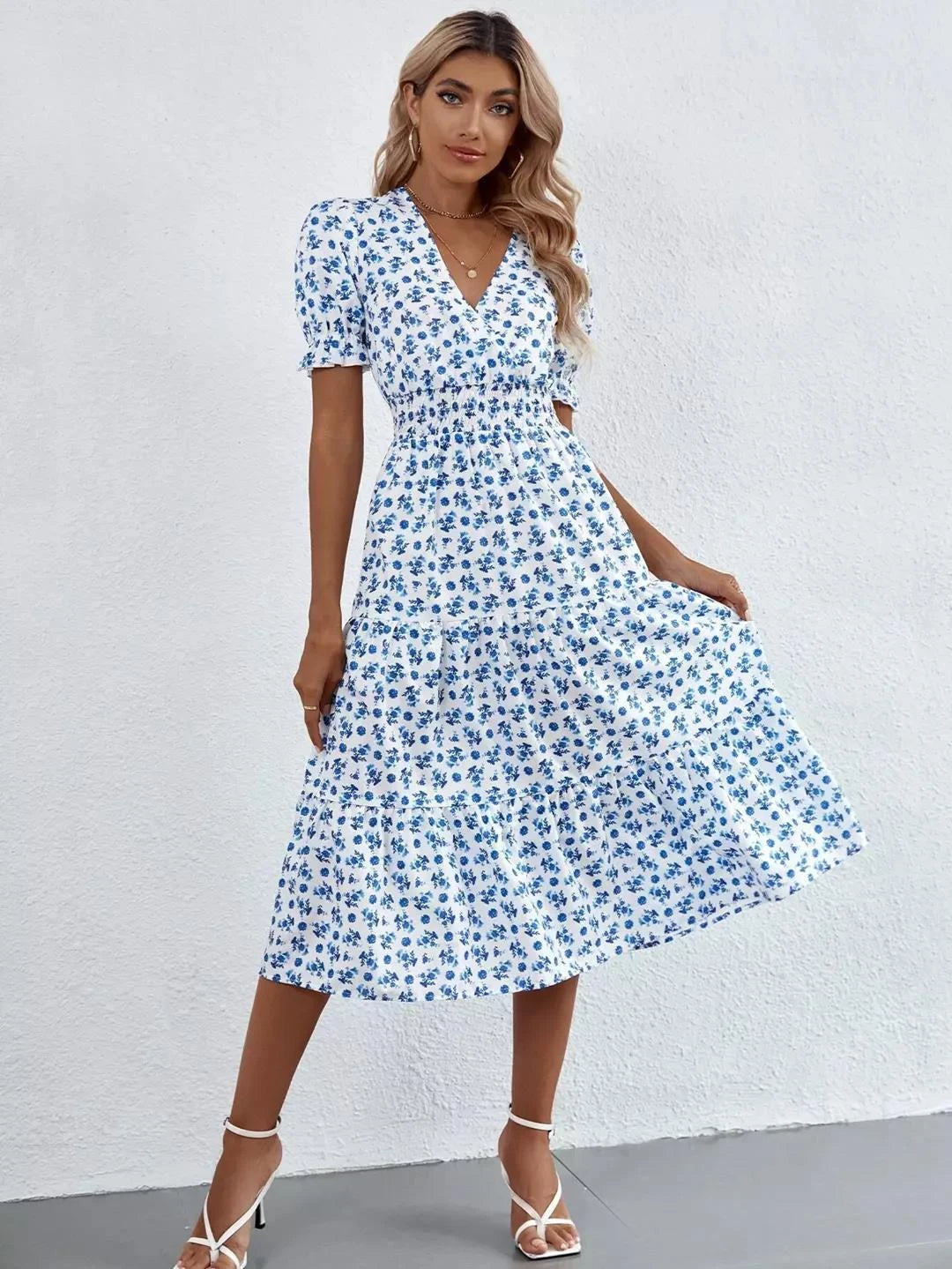 KOTTY Women's Abstract Printed Sheath Midi Dress