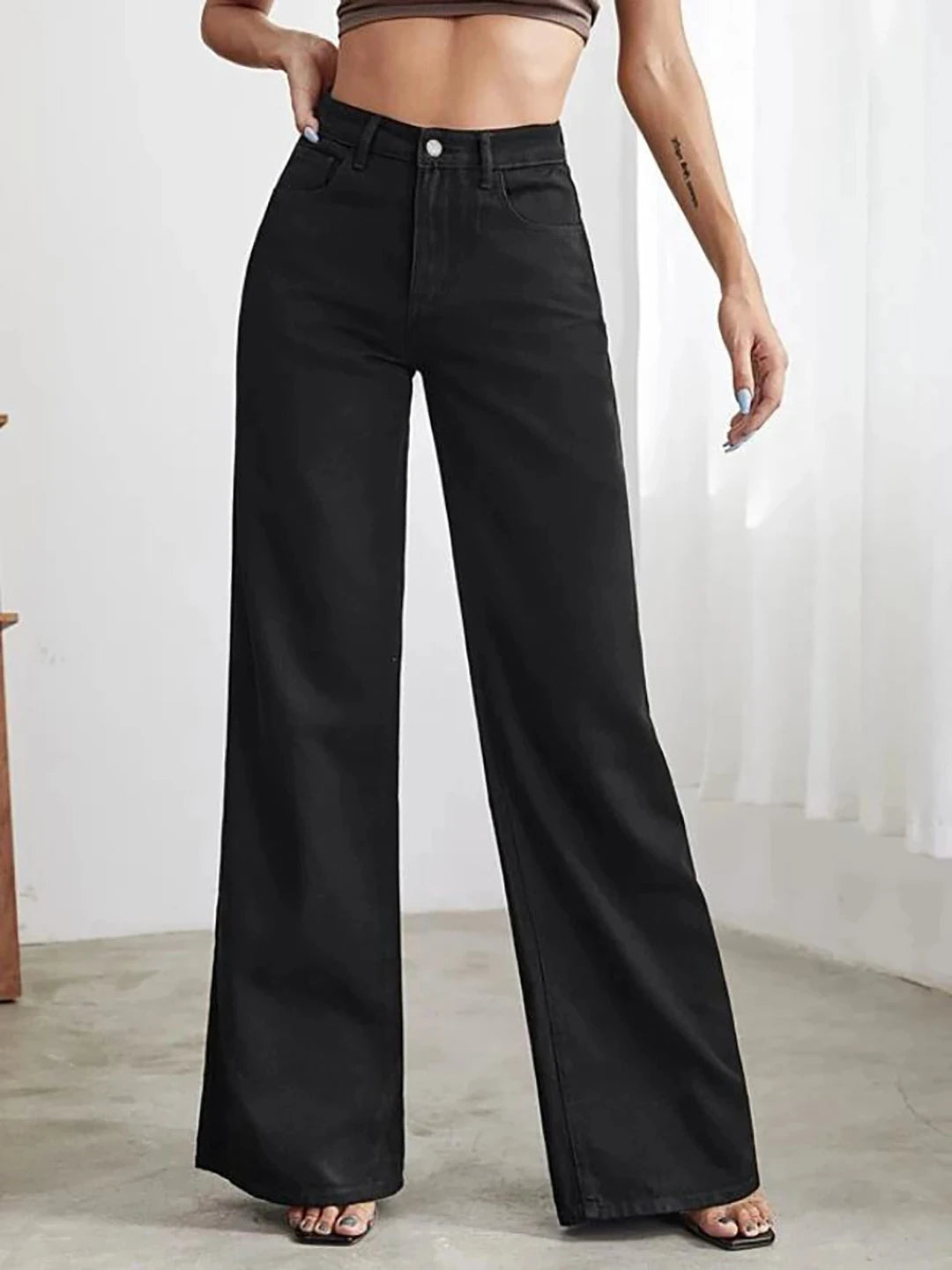 KOTTY Straight Fit Women Black Jeans
