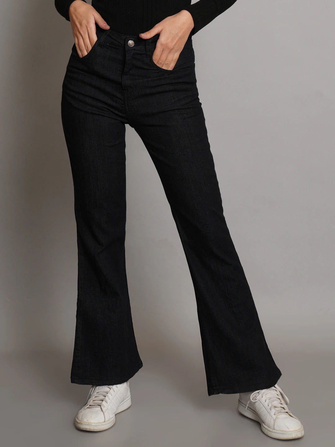 KOTTY Boot-Leg Women Black Jeans