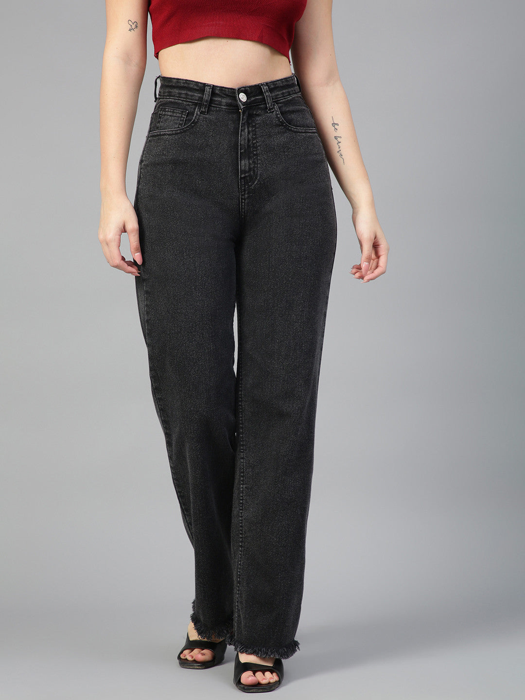 KOTTY Regular Women Black Jeans