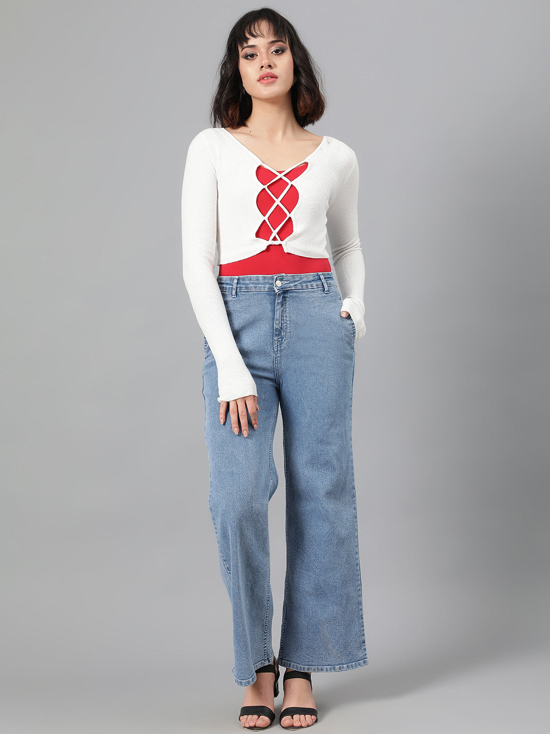 KOTTY Flared Women Light Blue Jeans