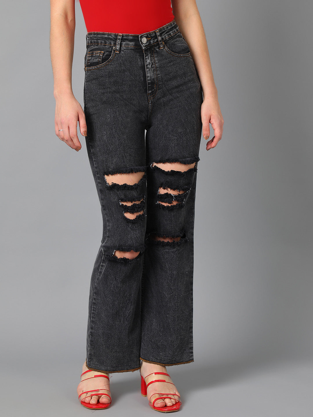 KOTTY Regular Women Black Jeans