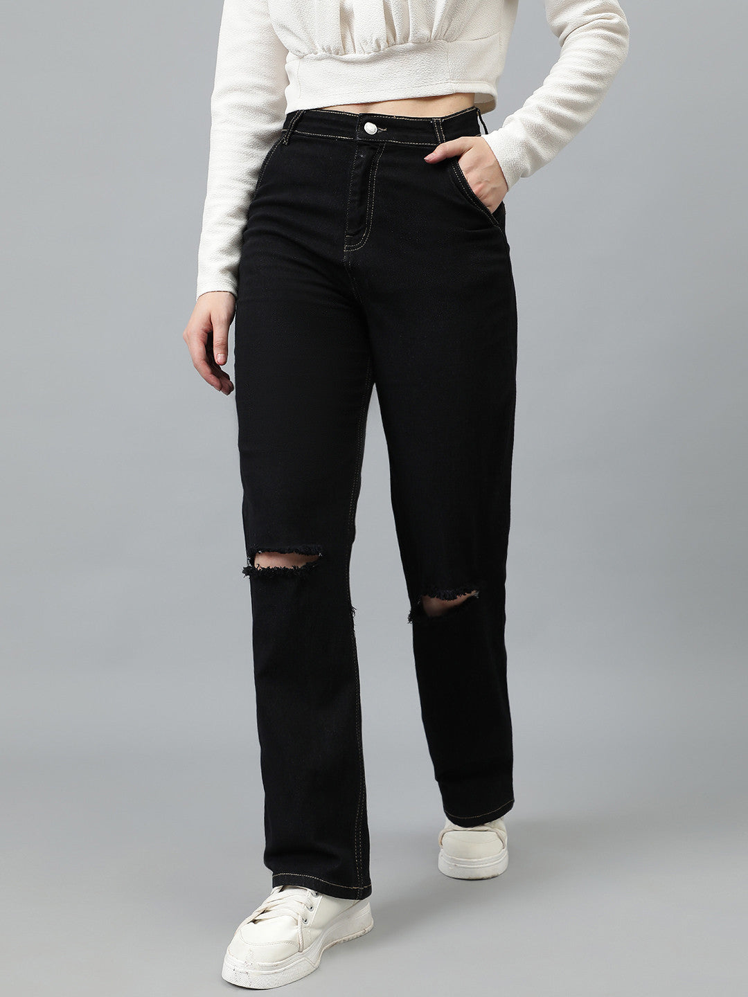 KOTTY Regular Women Black Jeans
