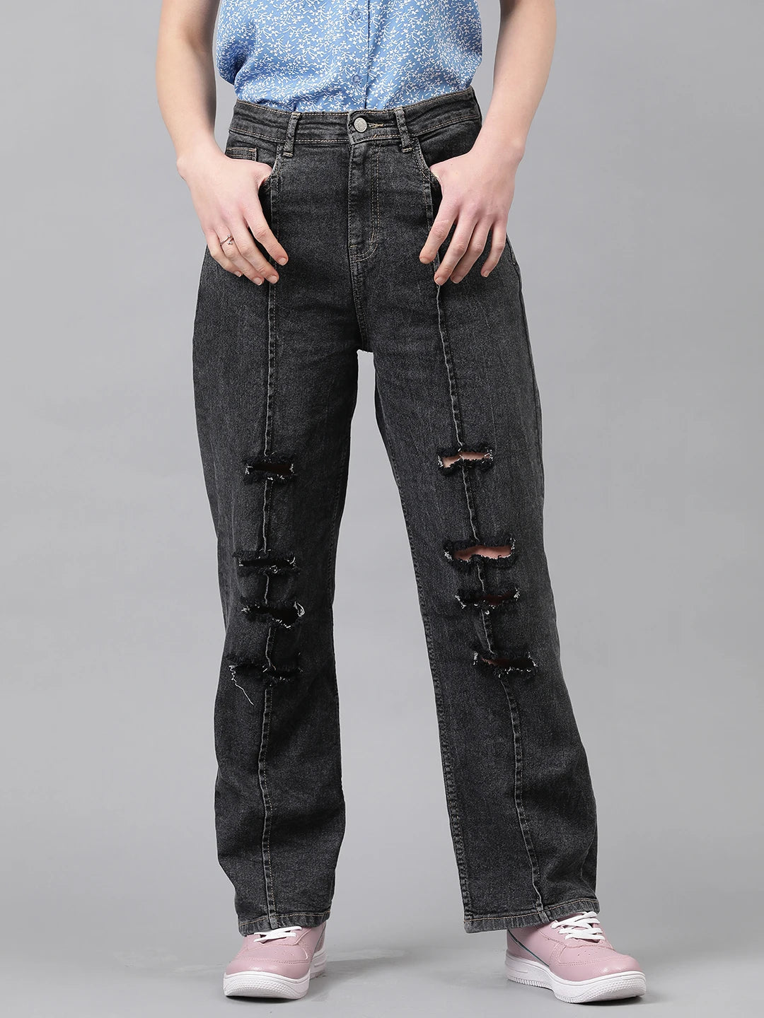 KOTTY Regular Women Black Jeans