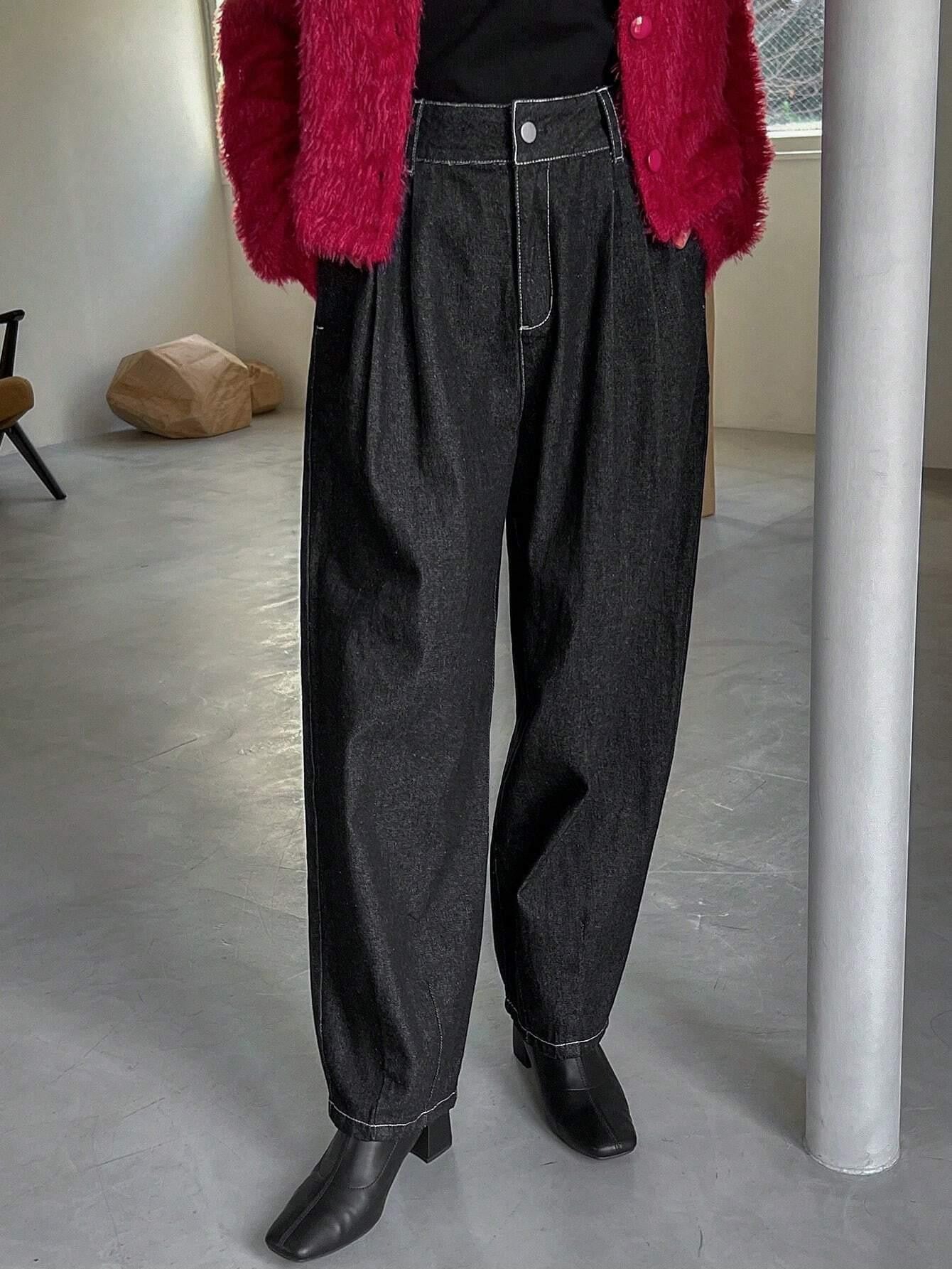 KOTTY Loose Fit Women Black Jeans