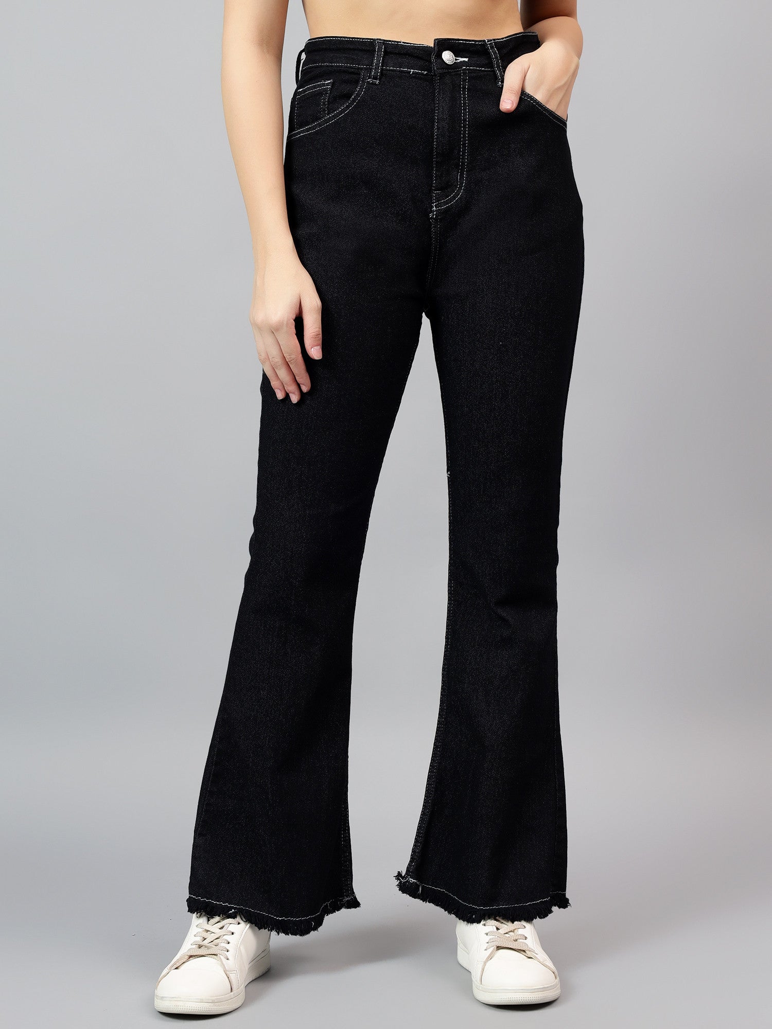 KOTTY Boot-Leg Women Black Jeans