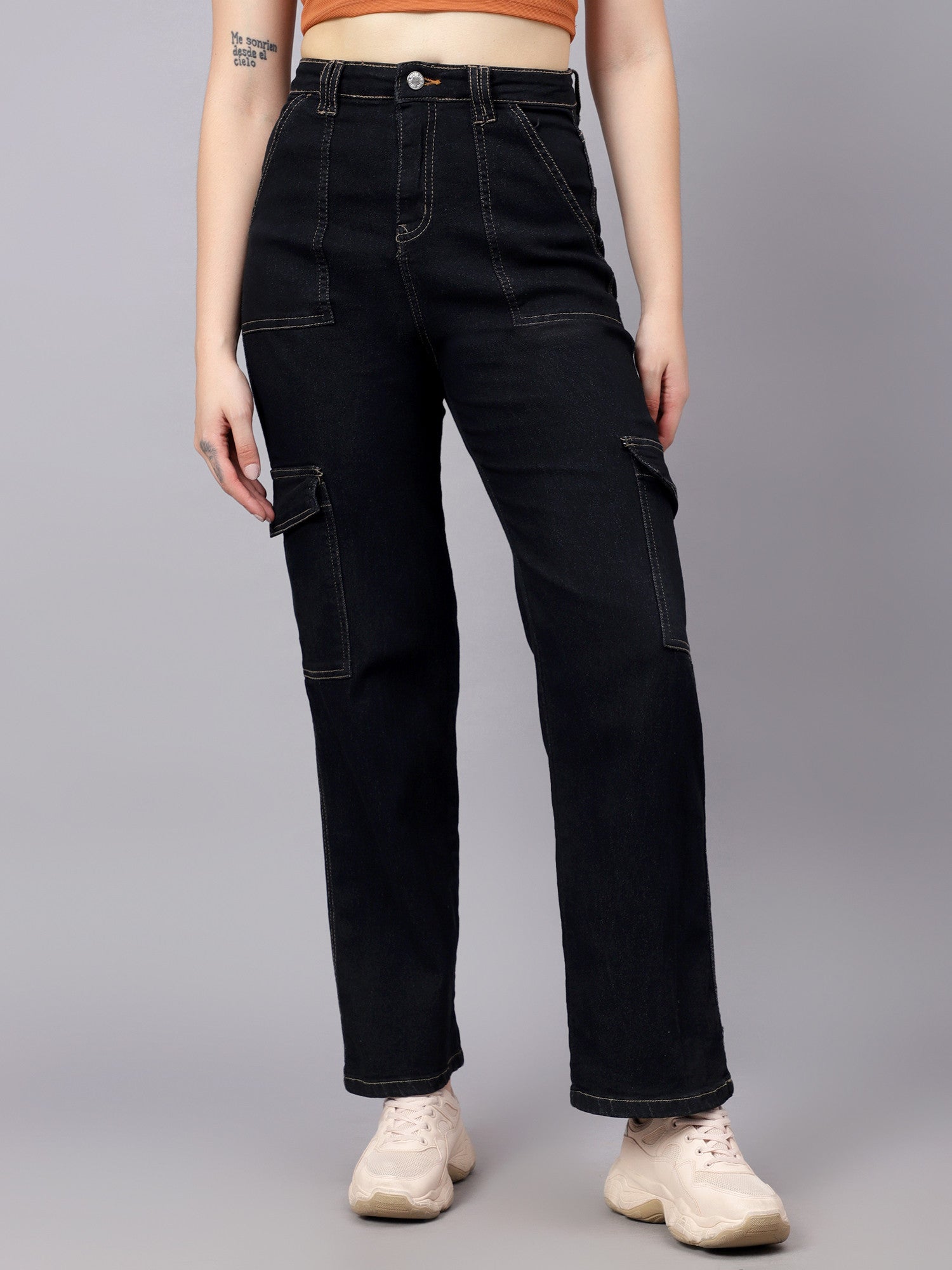 KOTTY Straight Fit Women Black Jeans