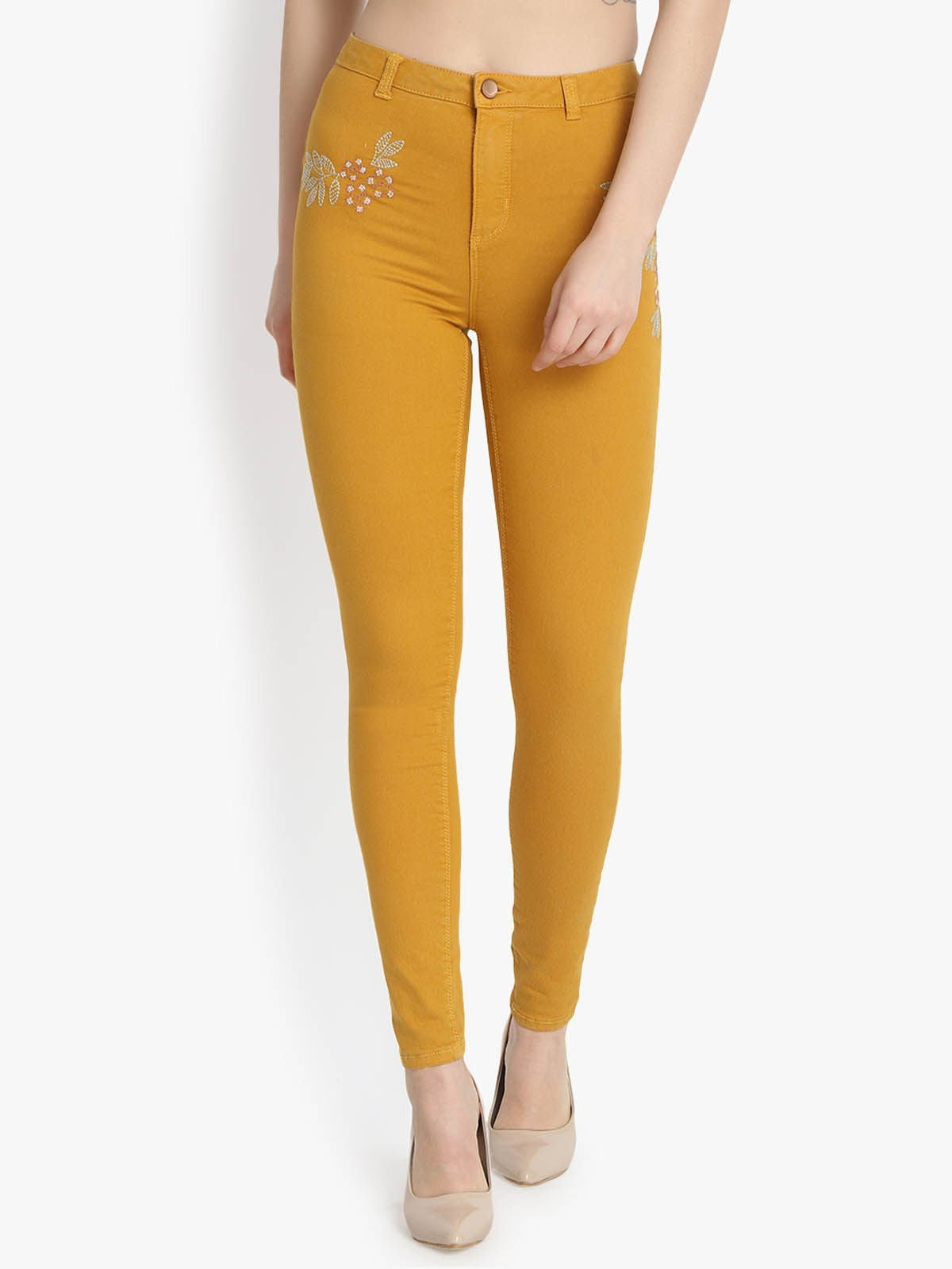 KOTTY Regular Women Yellow Jeans