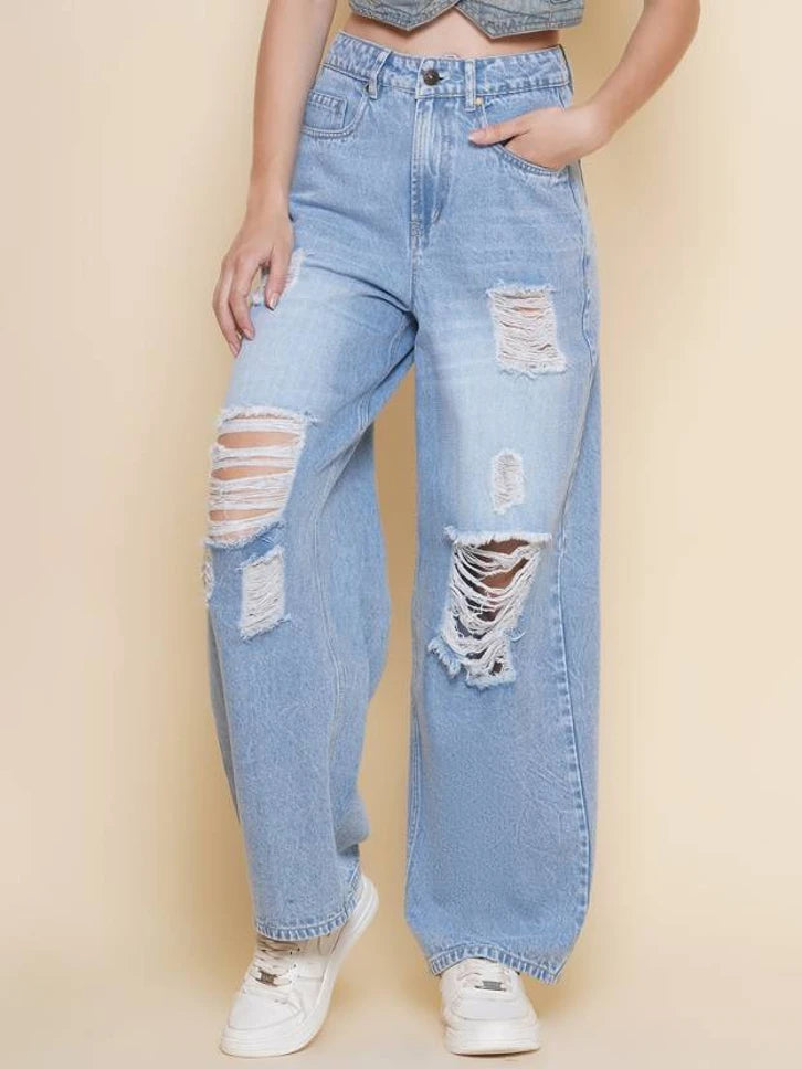 KOTTY Straight Fit Women Light Blue Jeans