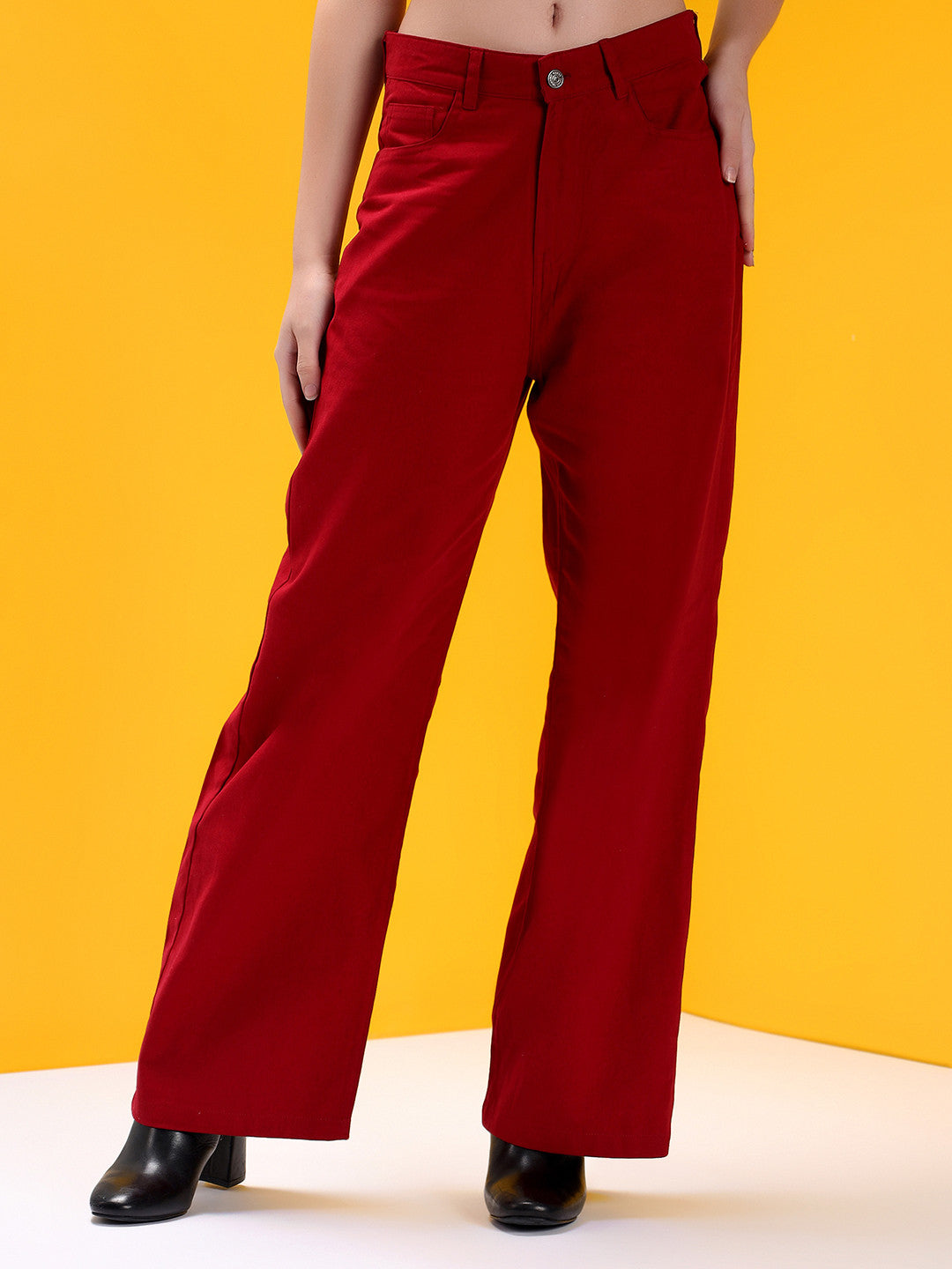 KOTTY Straight Fit Women Red Jeans
