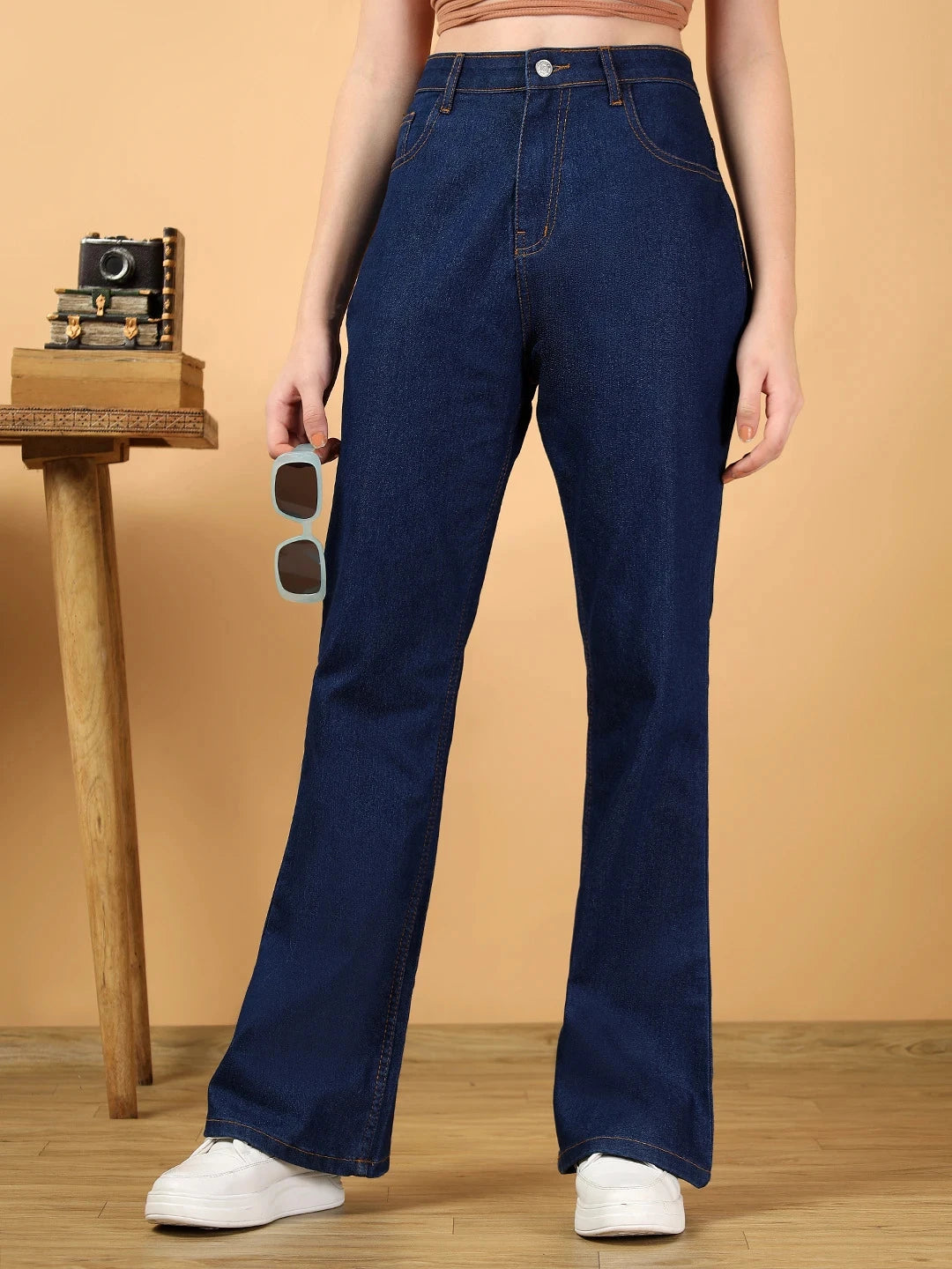 KOTTY Boot-Leg Women Dark Blue Jeans