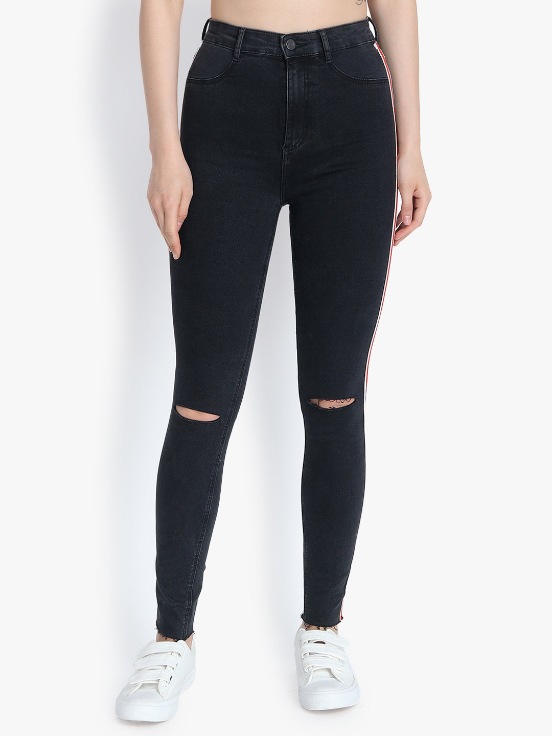 KOTTY Women High Rise Skinny Cotton Jeans