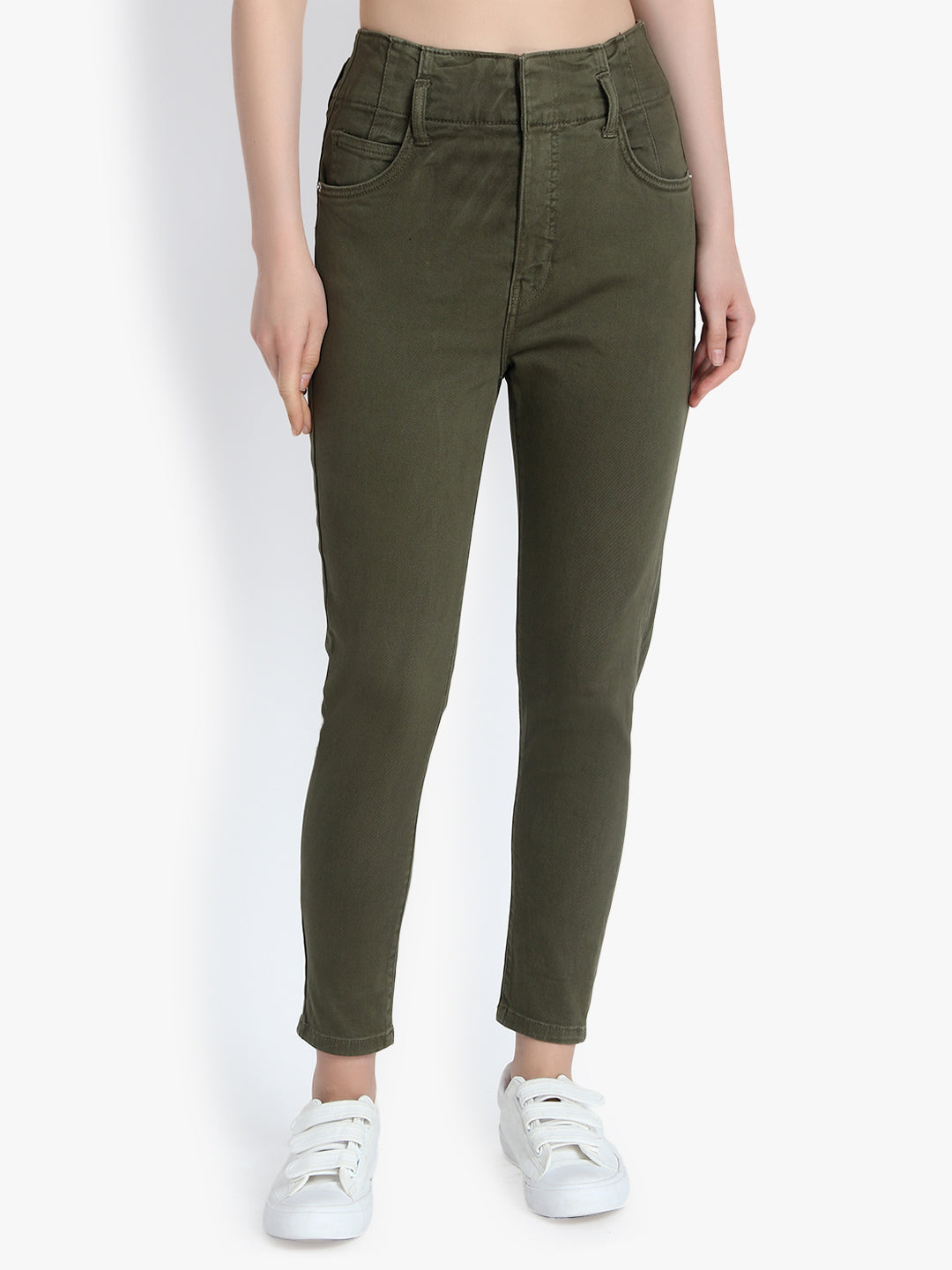 KOTTY Women High Rise Skinny Cotton Jeans