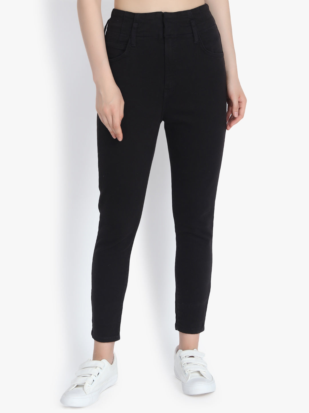 KOTTY Women High Rise Skinny Cotton Jeans