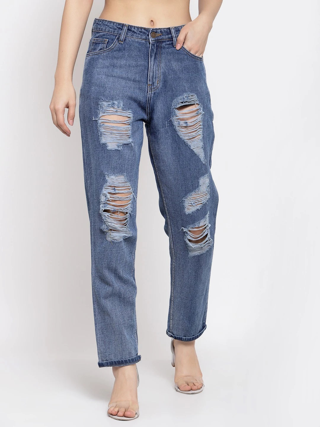 KOTTY Boyfriend Women Blue Jeans