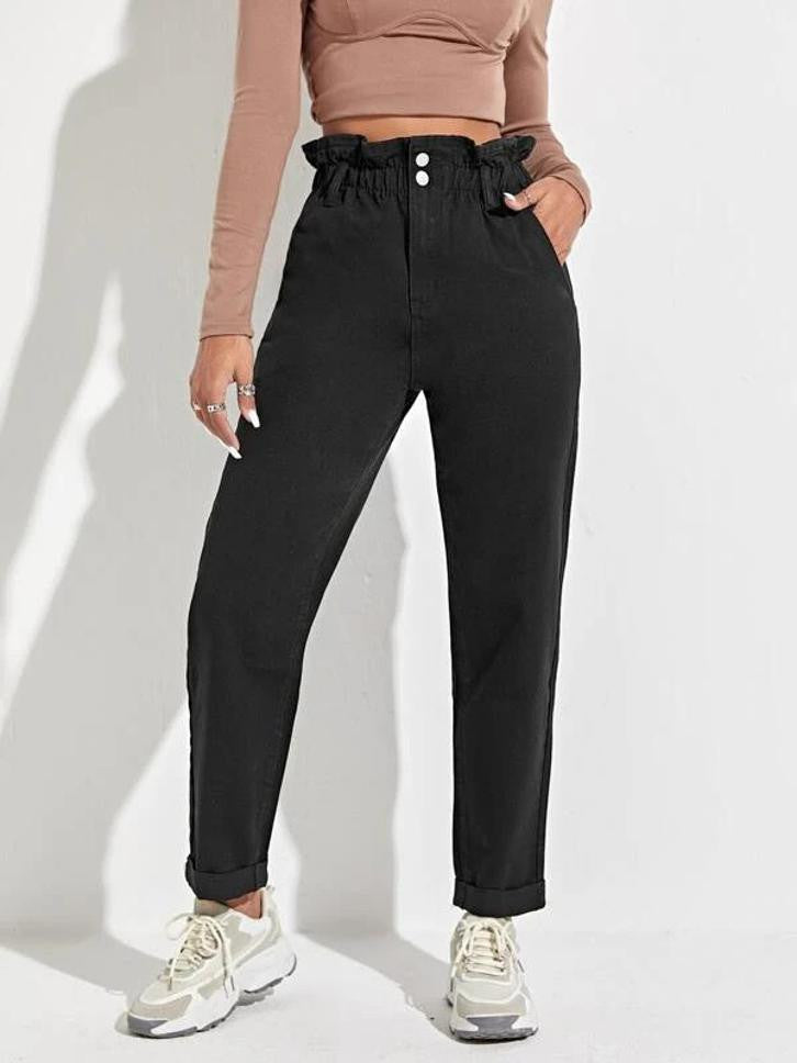 KOTTY Boyfriend Women Black Jeans