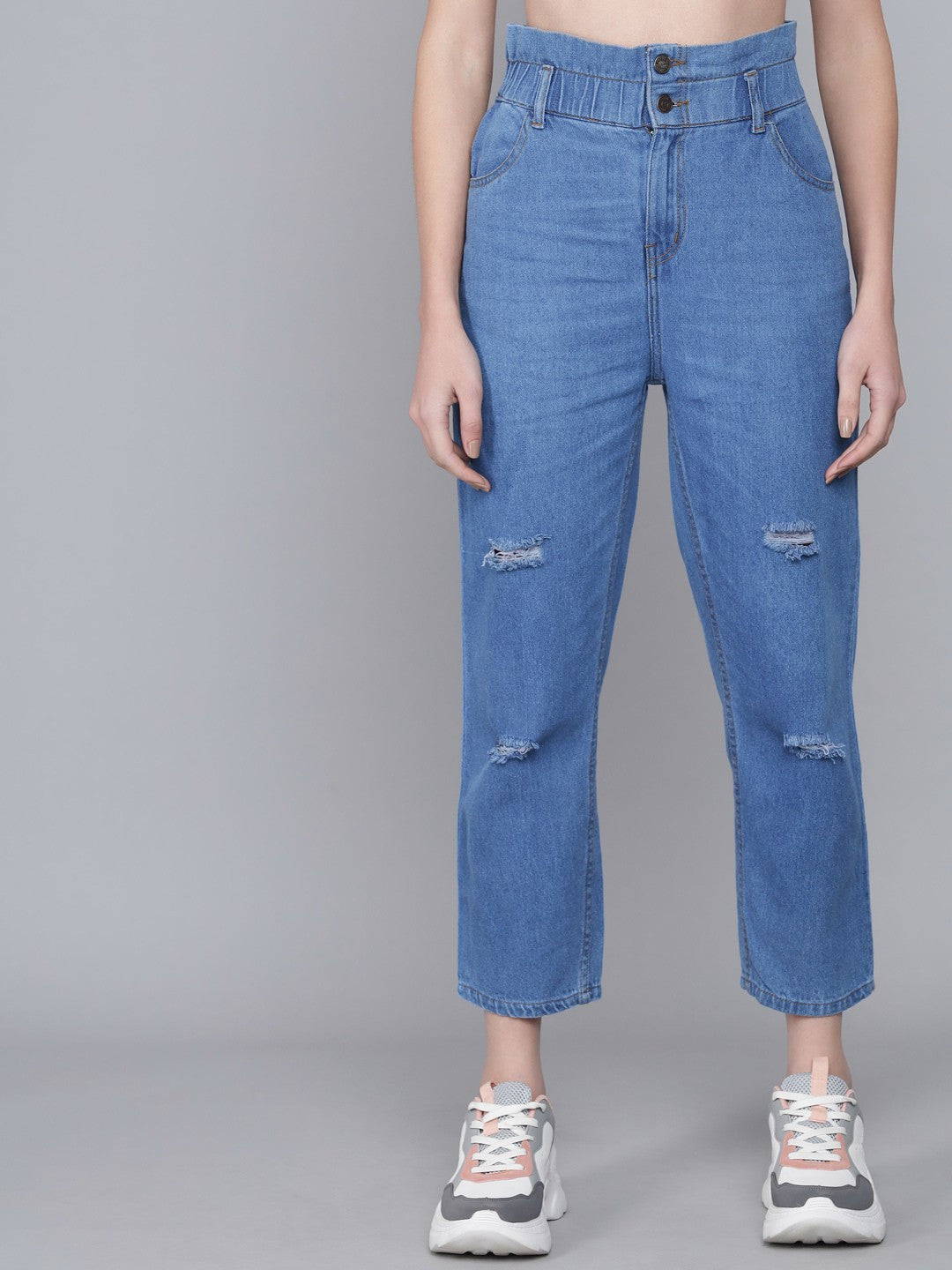 KOTTY Boyfriend Women Light Blue Jeans