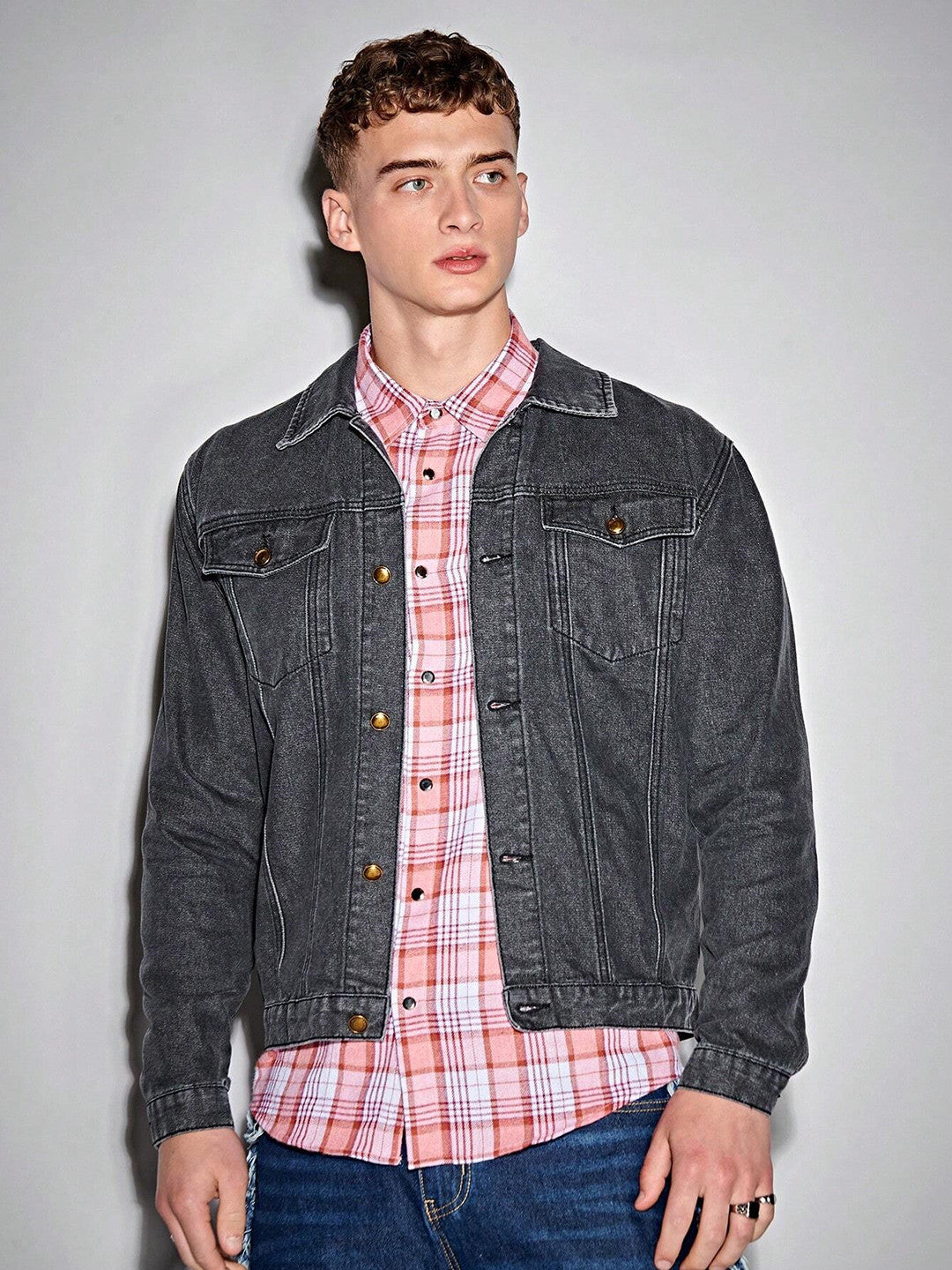 KOTTY Full Sleeve Solid Men Denim Jacket