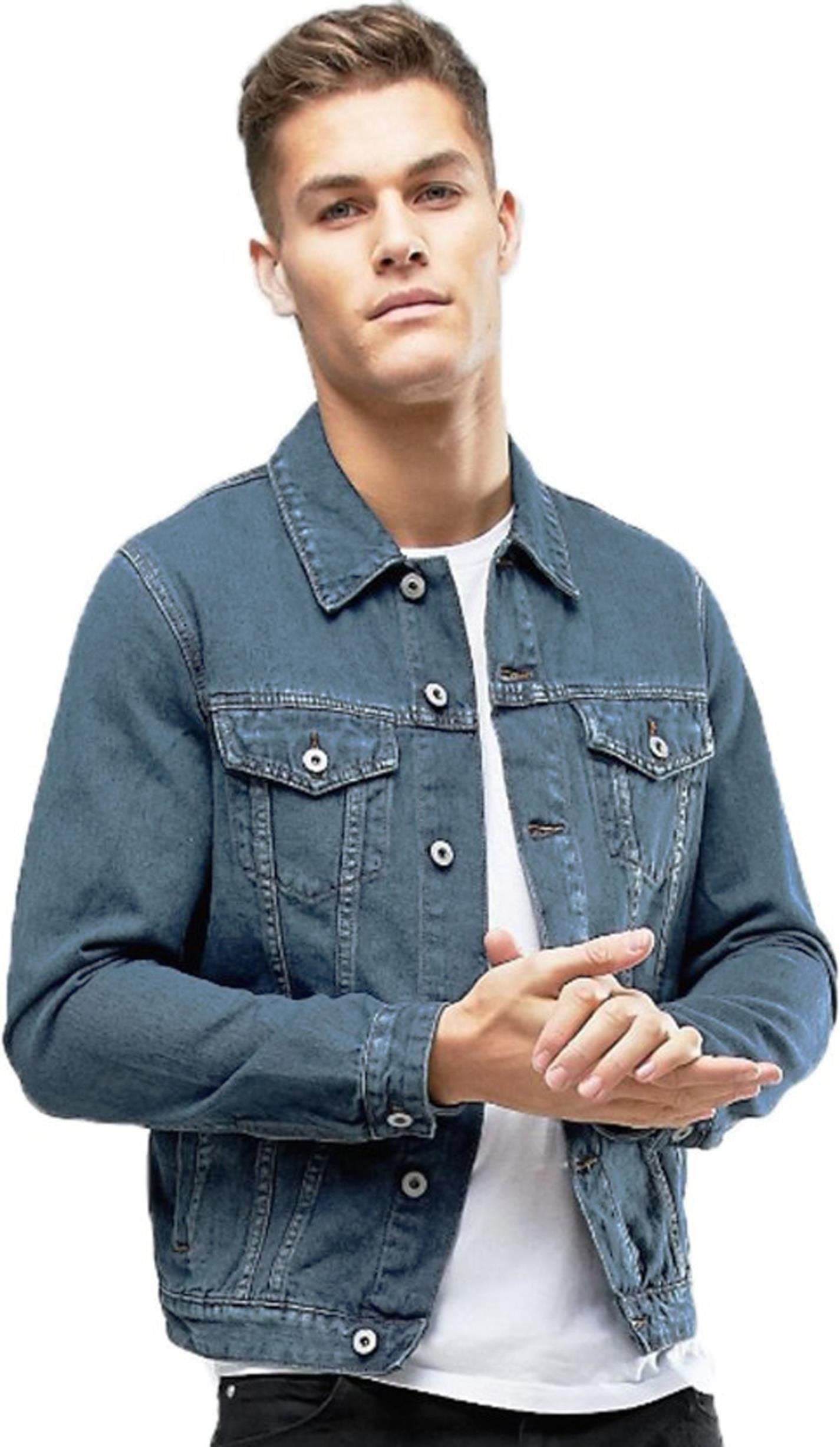 KOTTY Full Sleeve Solid Men Denim Jacket