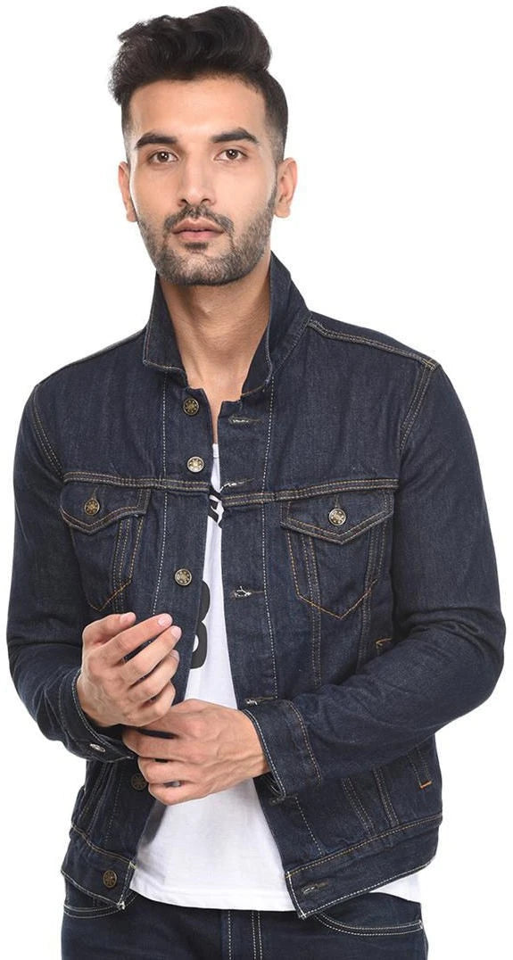 KOTTY Full Sleeve Solid Men Denim Jacket