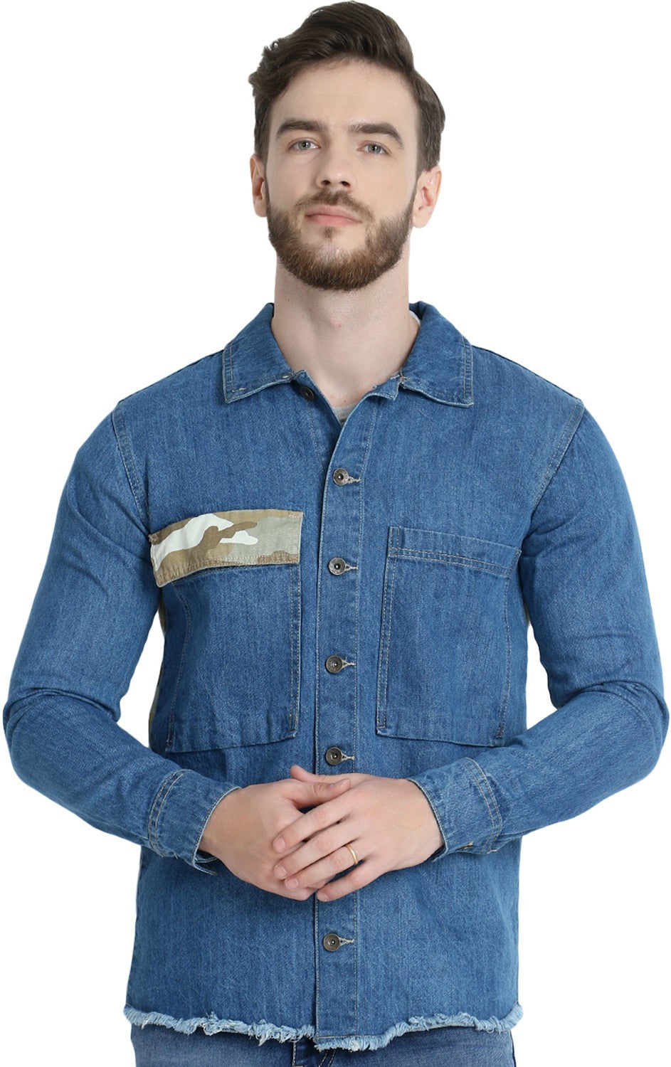KOTTY Full Sleeve Solid Men Denim Jacket