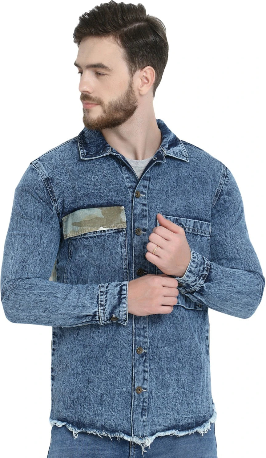 KOTTY Full Sleeve Washed Men Denim Jacket