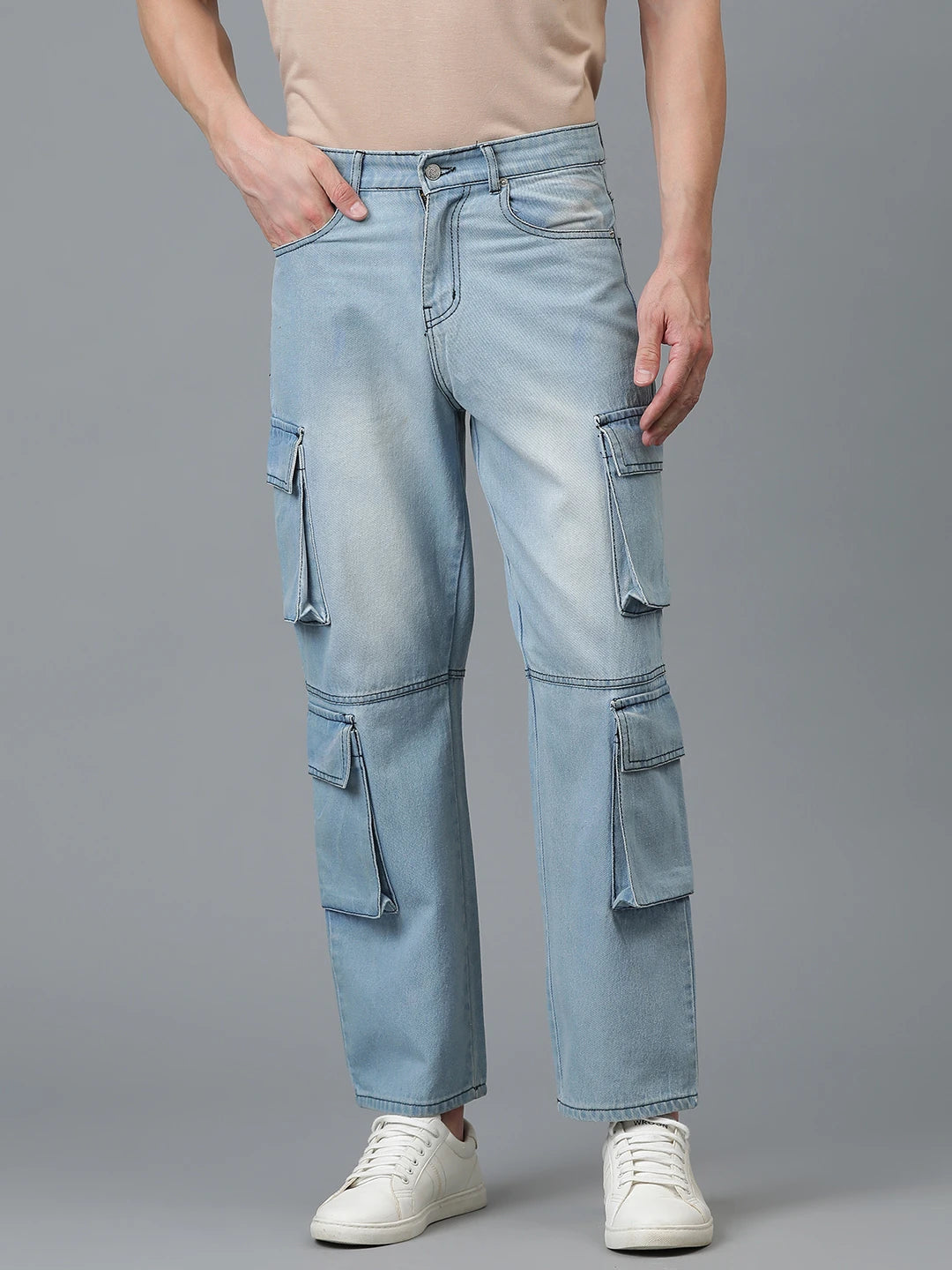KOTTY Jogger Fit Men Light Blue Jeans