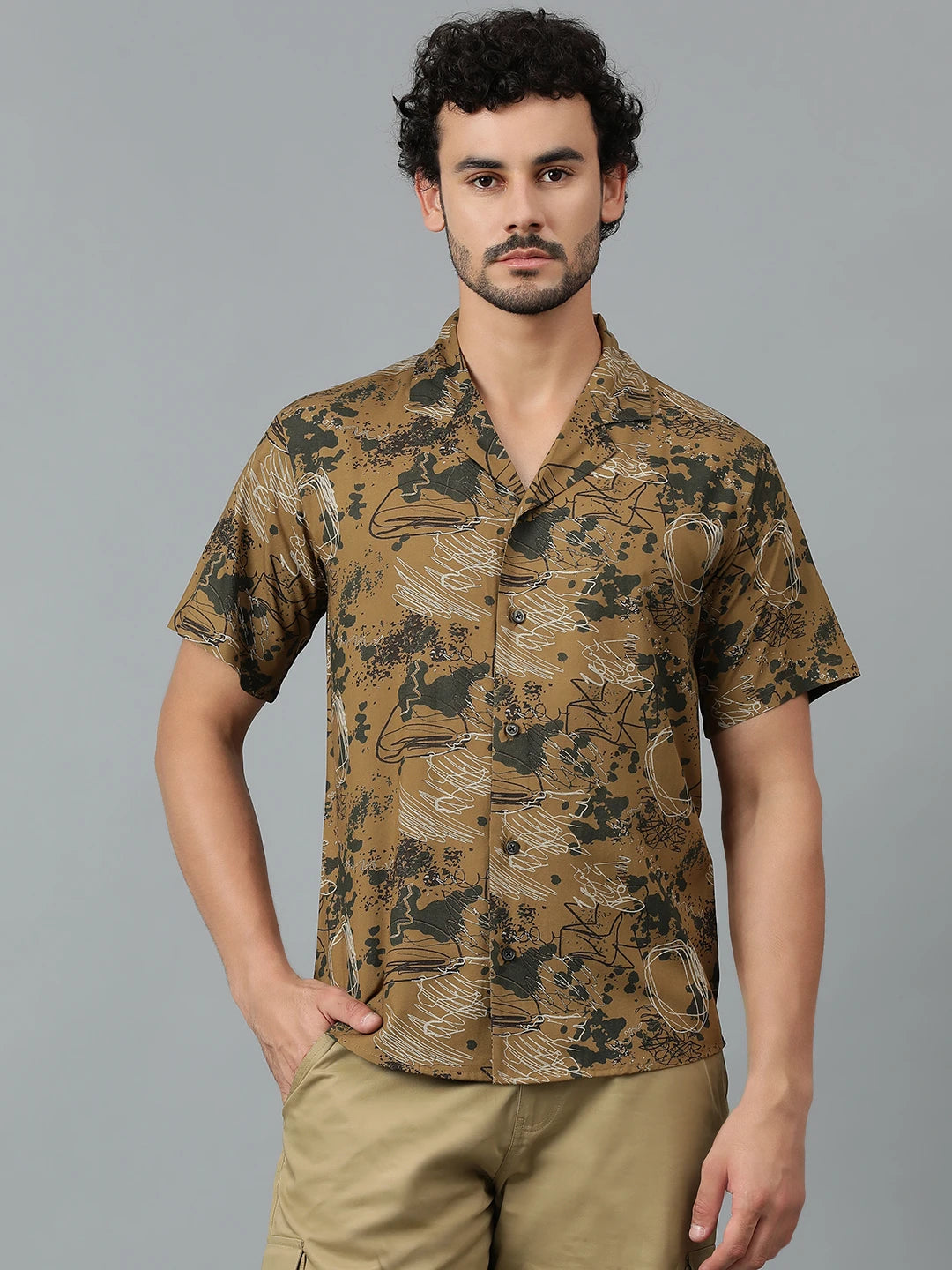 KOTTY Men Printed Casual Multicolor Shirt
