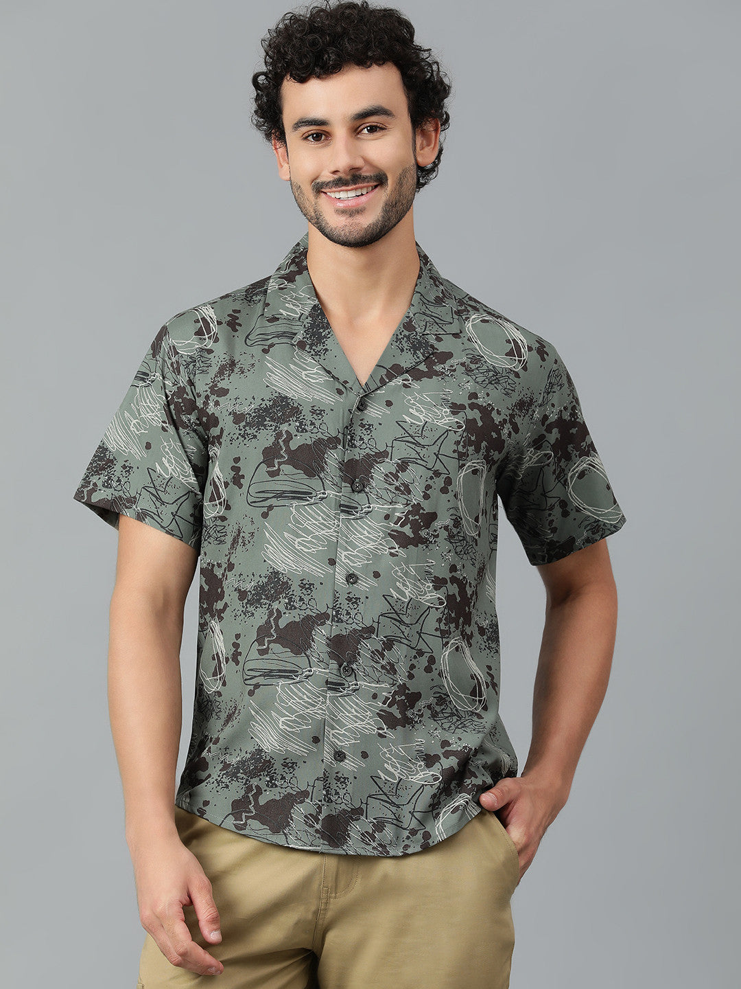 KOTTY Men Printed Casual Multicolor Shirt
