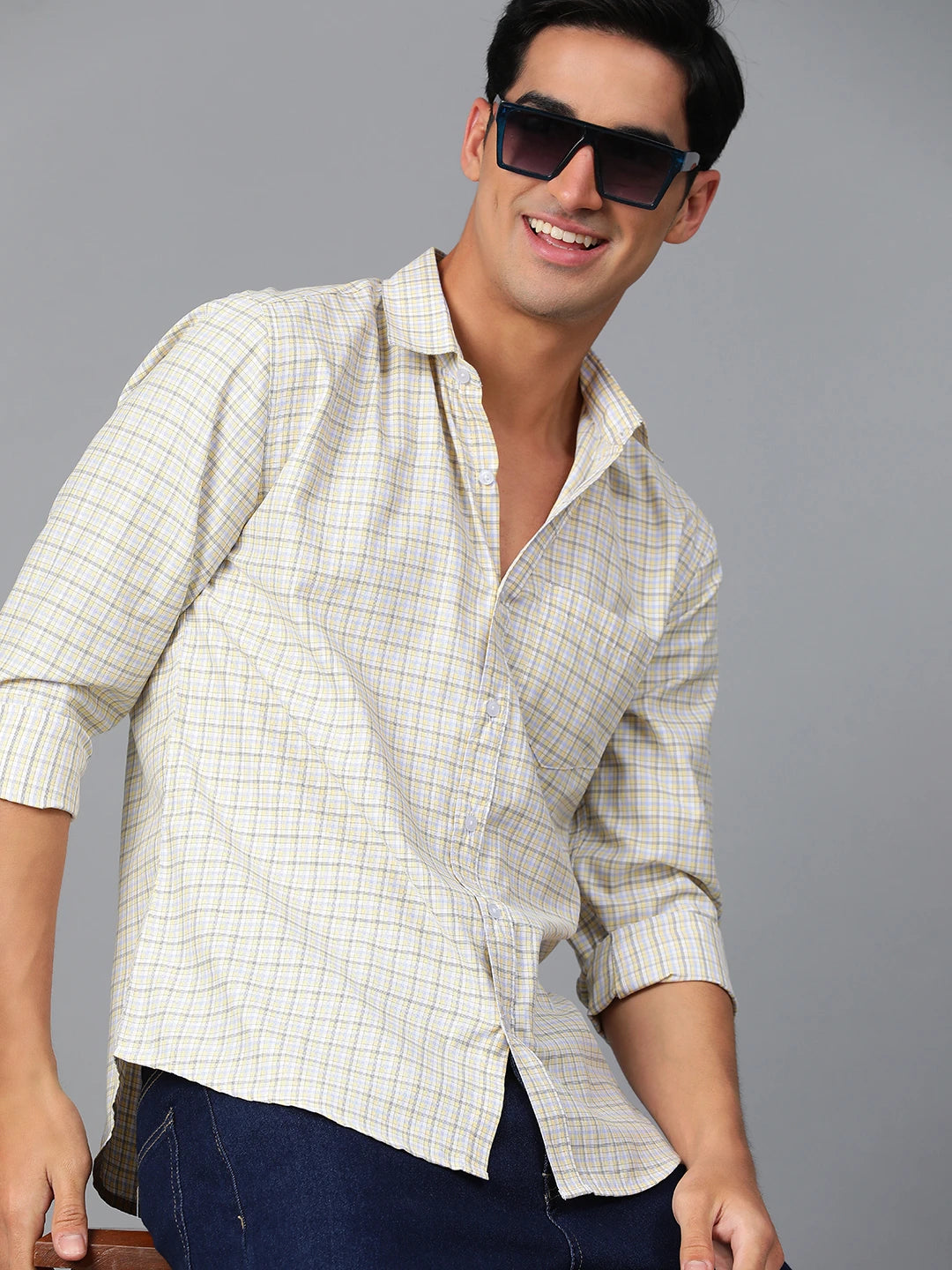 KOTTY Men Checkered Casual Multicolor Shirt