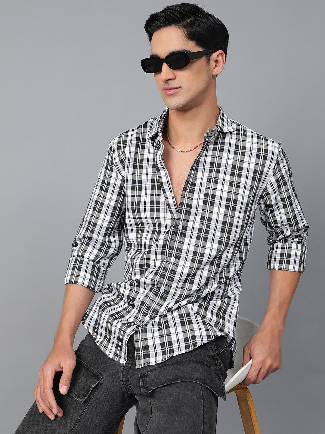 KOTTY Men Checkered Casual Multicolor Shirt