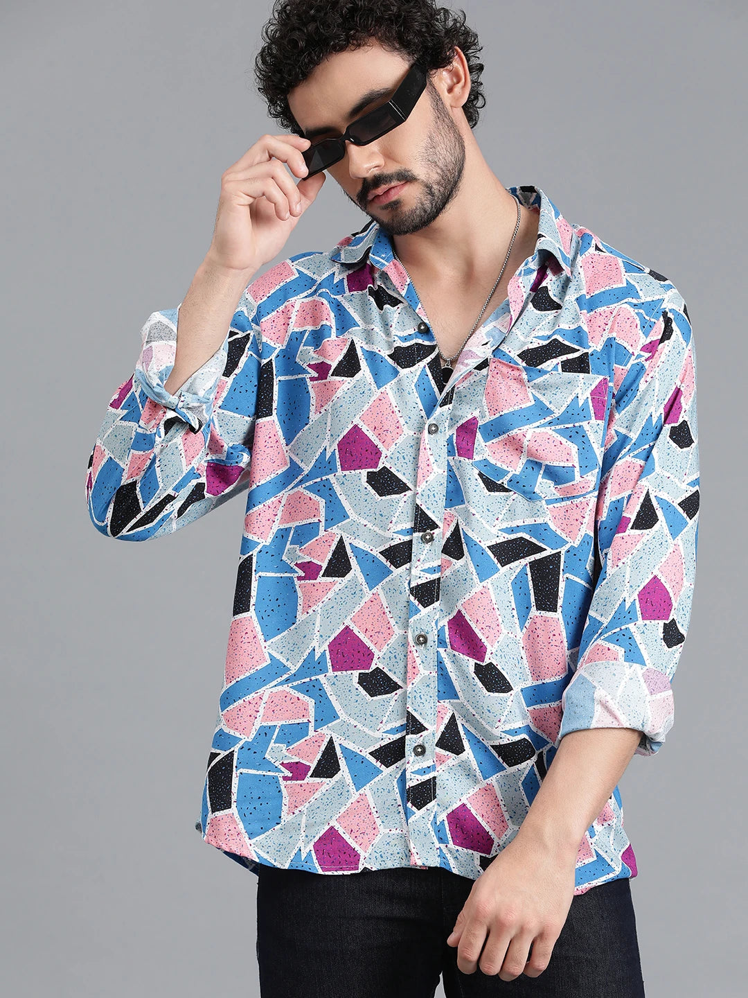KOTTY Men Printed Casual Multicolor Shirt