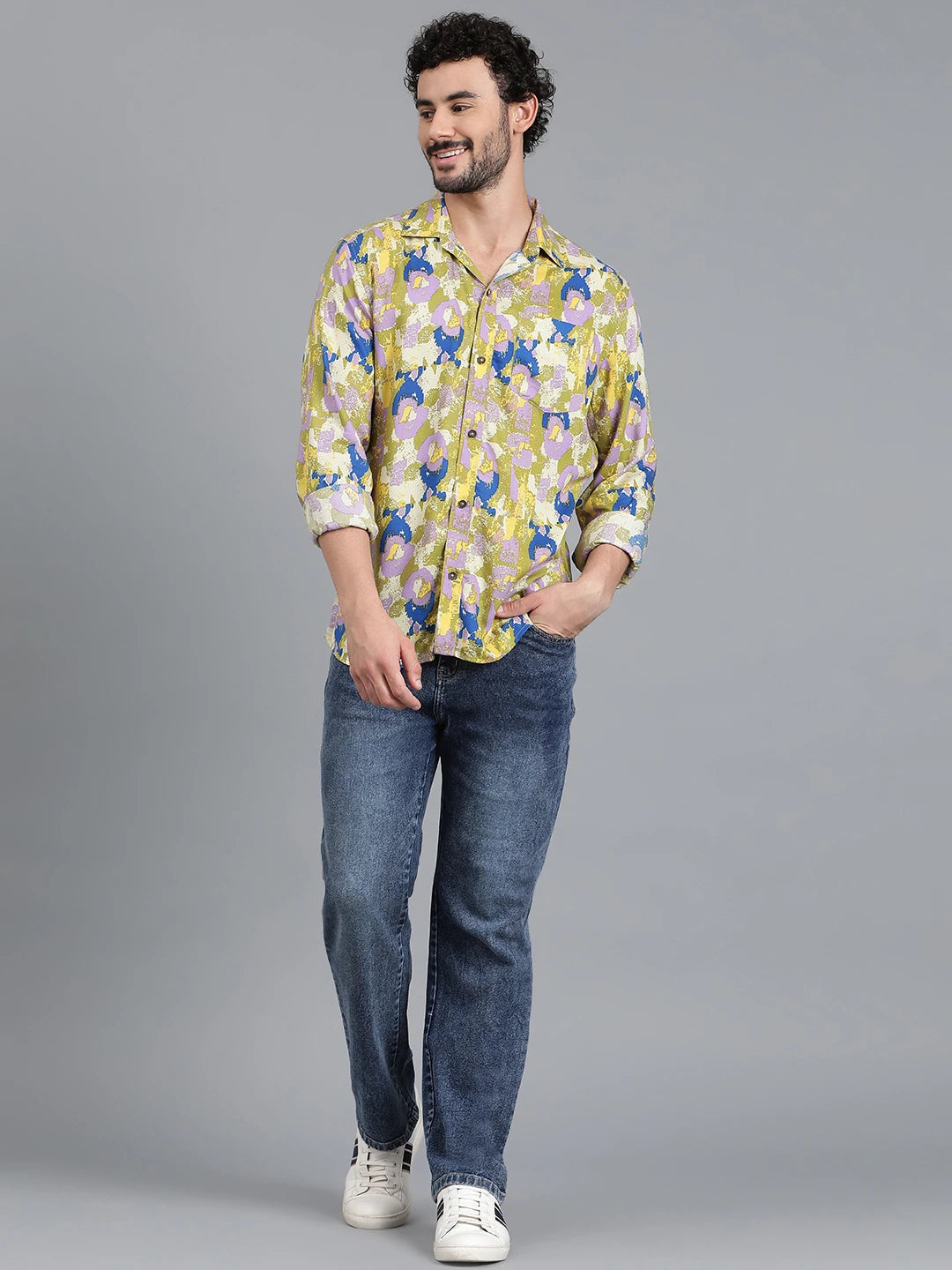 KOTTY Men Printed Casual Multicolor Shirt