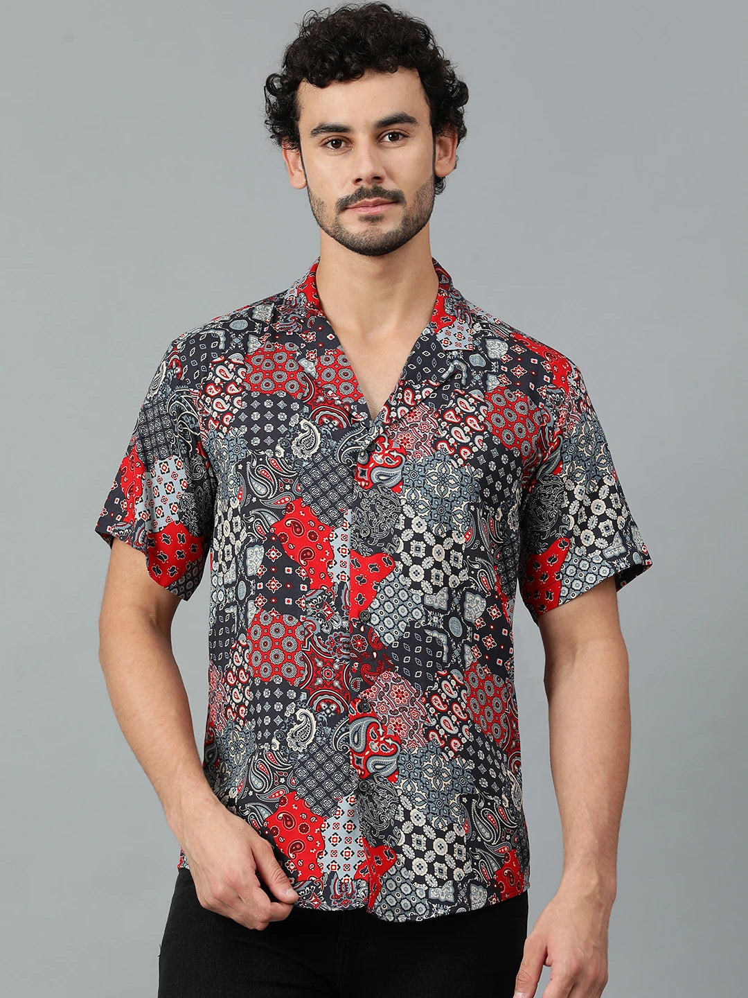 KOTTY Men Printed Casual Multicolor Shirt