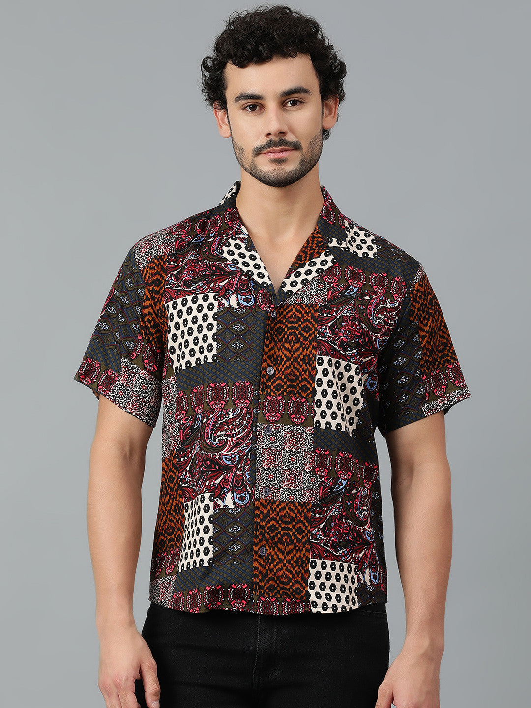 KOTTY Men Printed Casual Multicolor Shirt