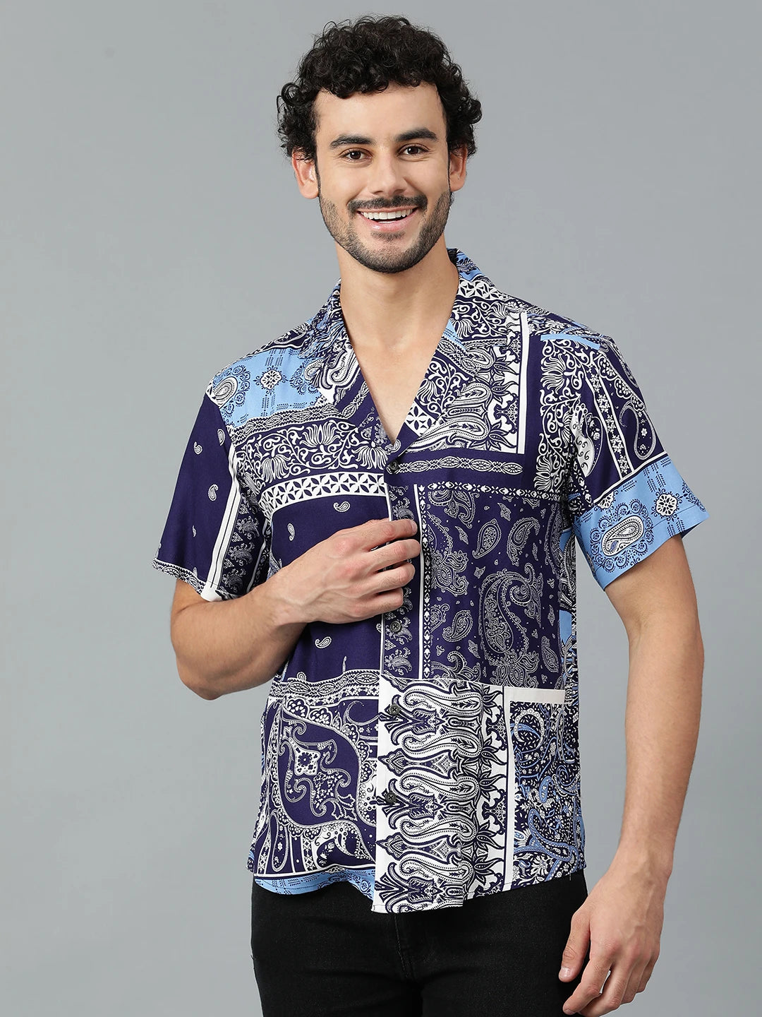 KOTTY Men Printed Casual Multicolor Shirt