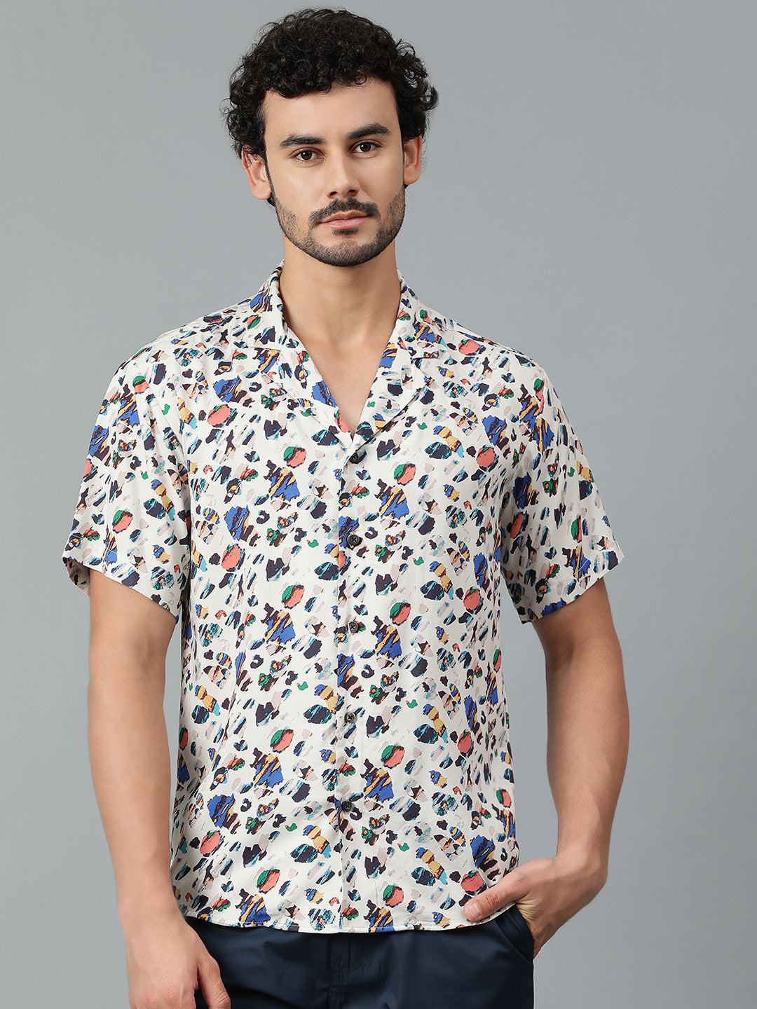 KOTTY Men Printed Casual Multicolor Shirt