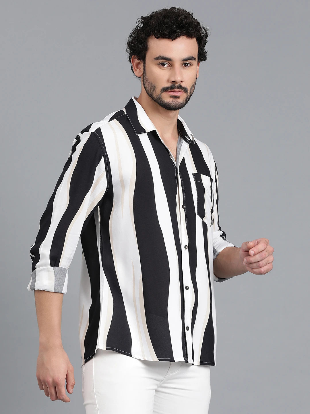 KOTTY Men Printed Casual Multicolor Shirt