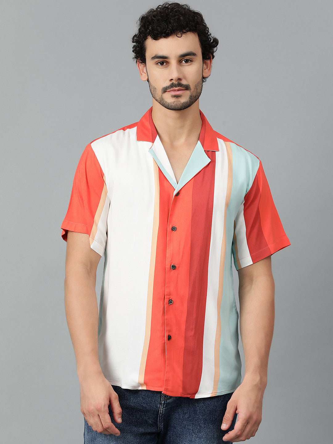KOTTY Men Color Block Casual Multicolor Shirt